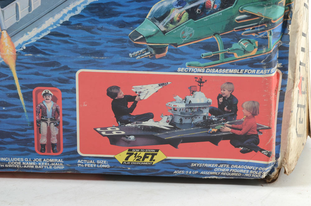 1985 G.I. Joe U.S.S. Flagg Aircraft Carrier Toy Set