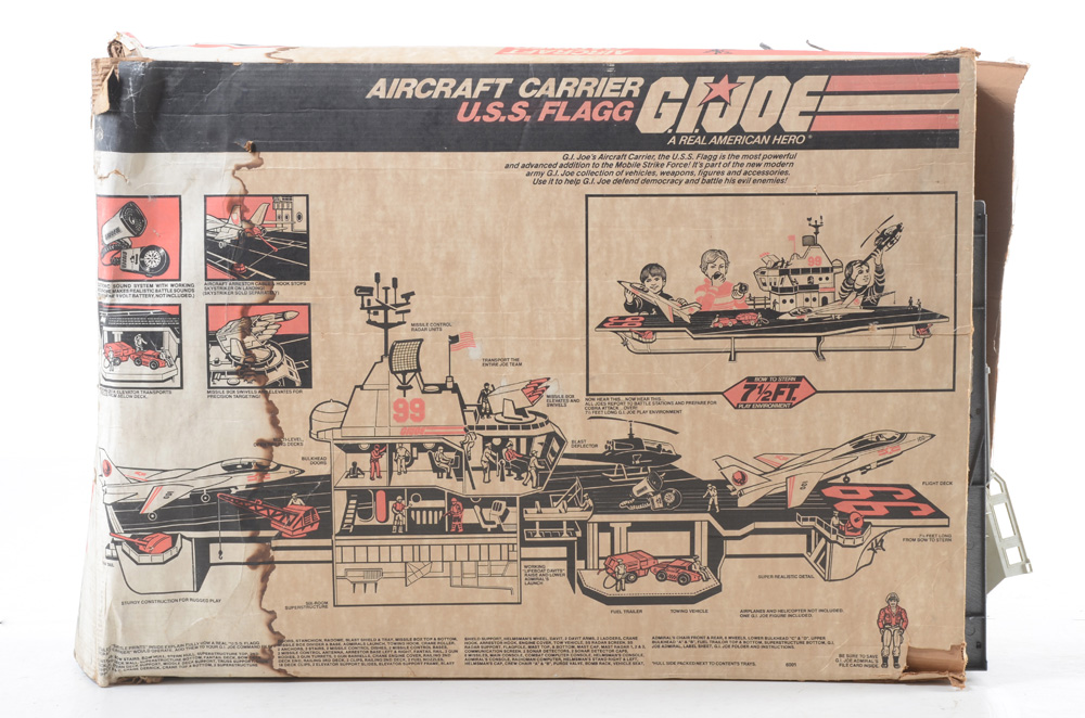1985 G.I. Joe U.S.S. Flagg Aircraft Carrier Toy Set