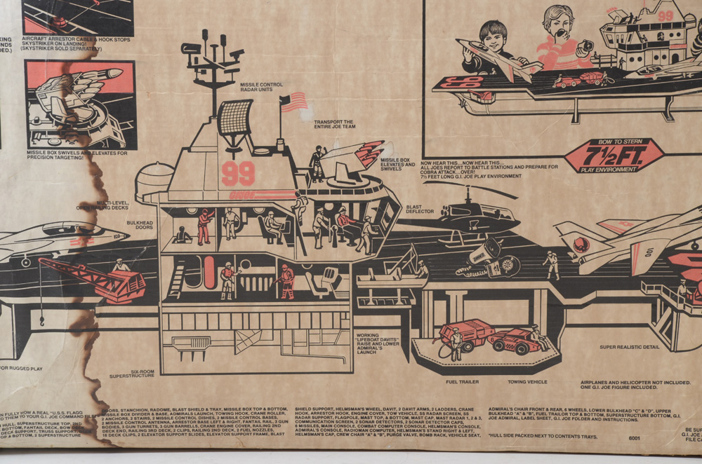 1985 G.I. Joe U.S.S. Flagg Aircraft Carrier Toy Set