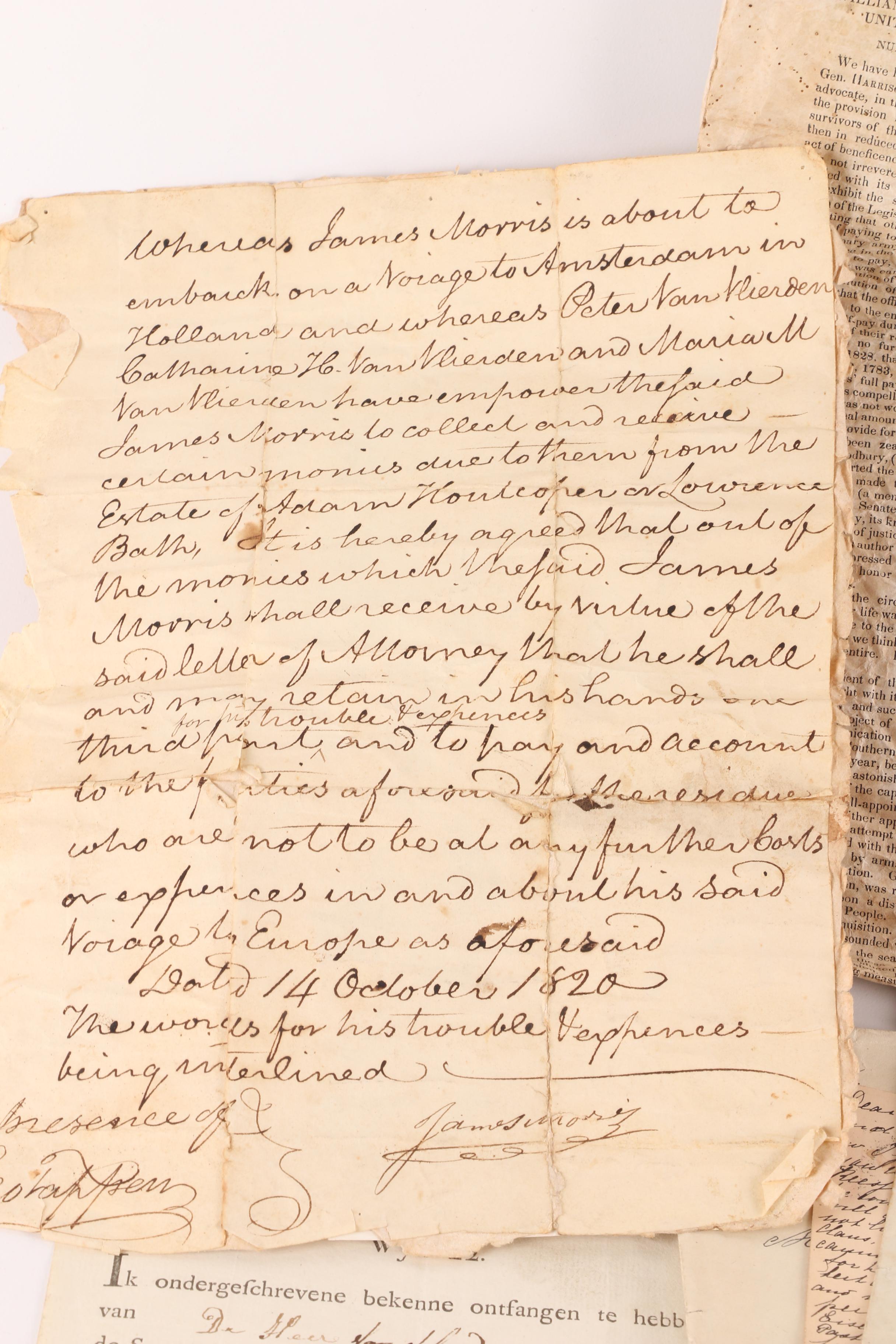 Antique Letters, Wills, Newspaper And More