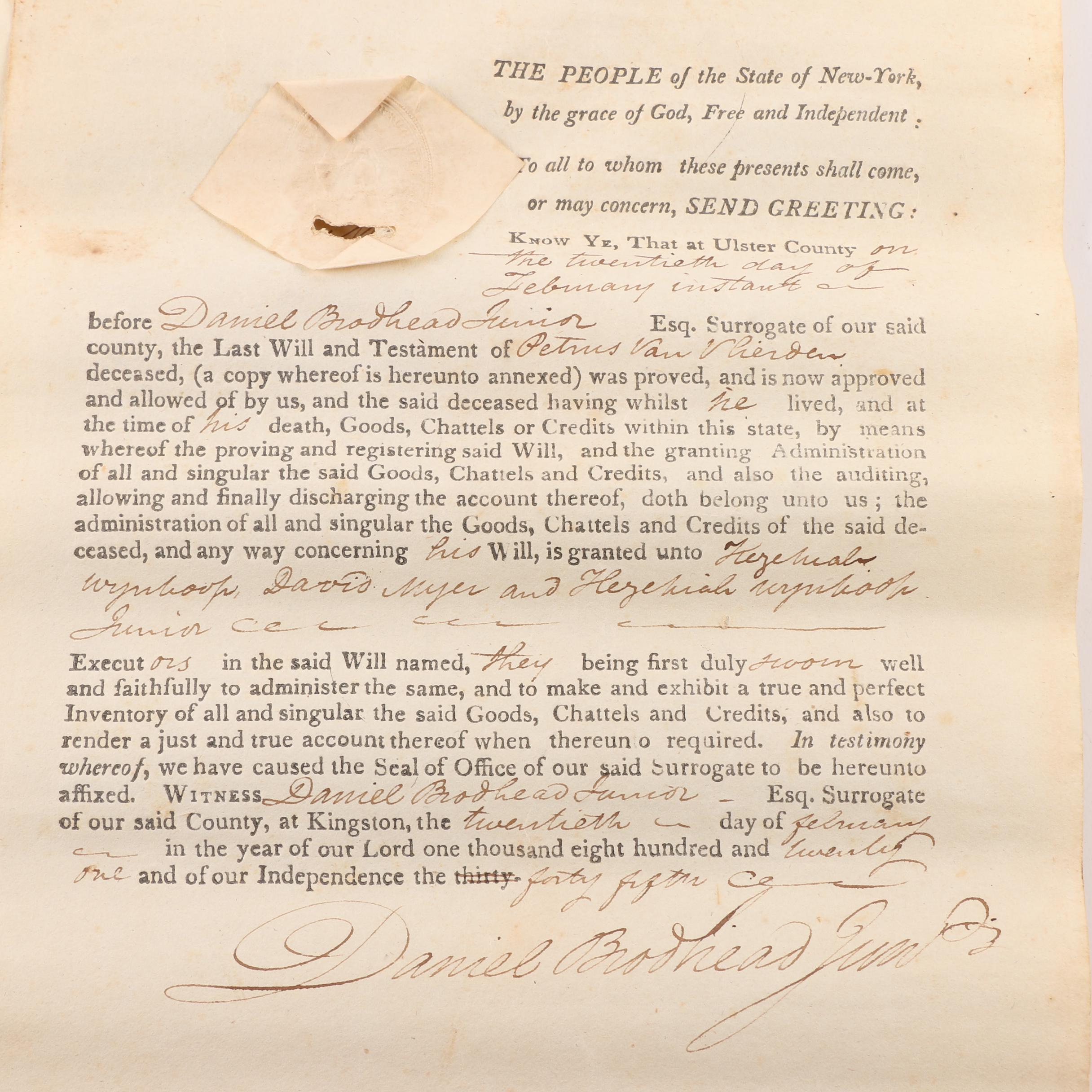 Antique Letters, Wills, Newspaper And More