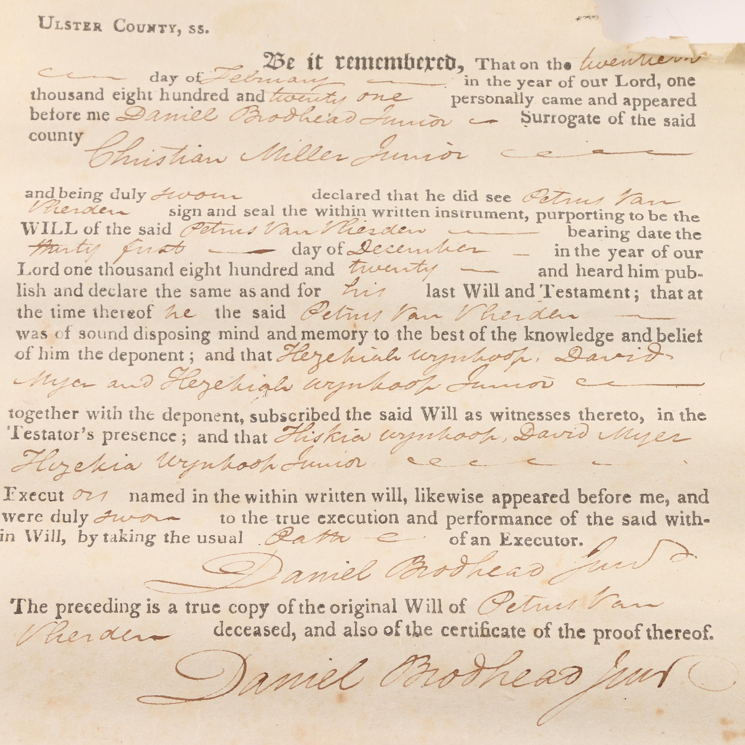 Antique Letters, Wills, Newspaper And More