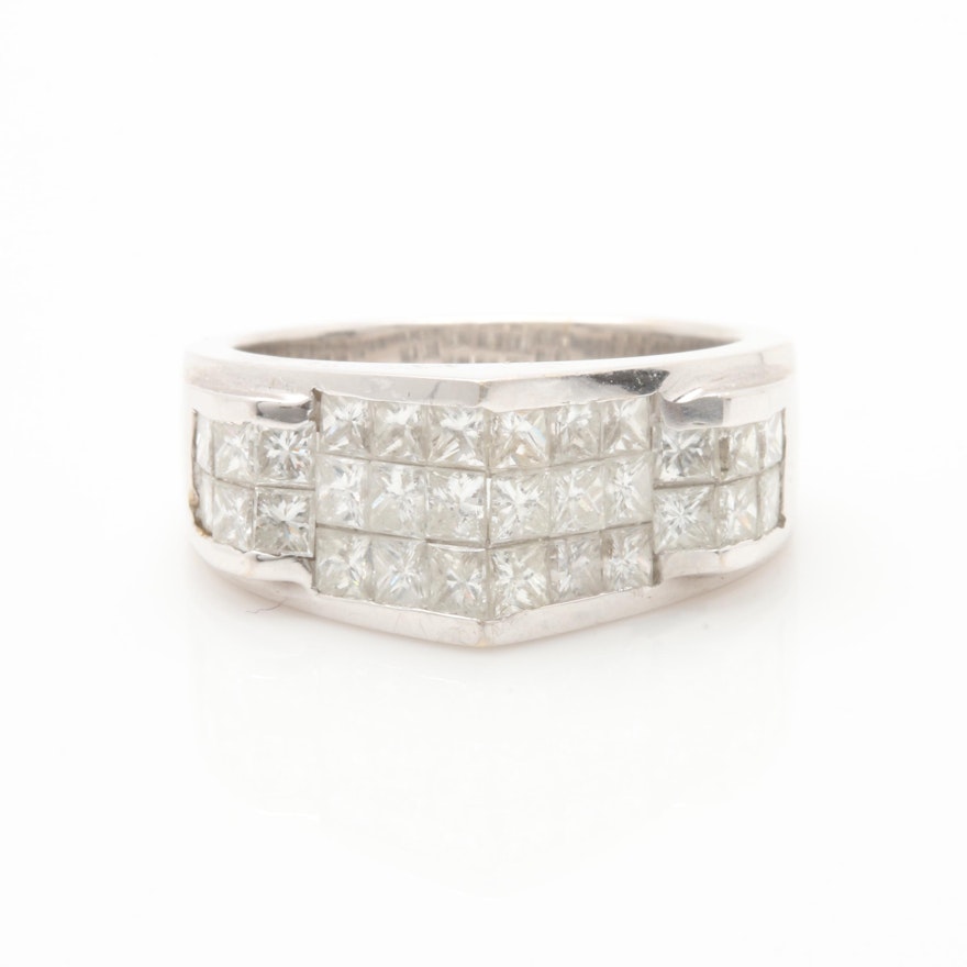 18K White Gold 2.10 CTW Diamond Ring