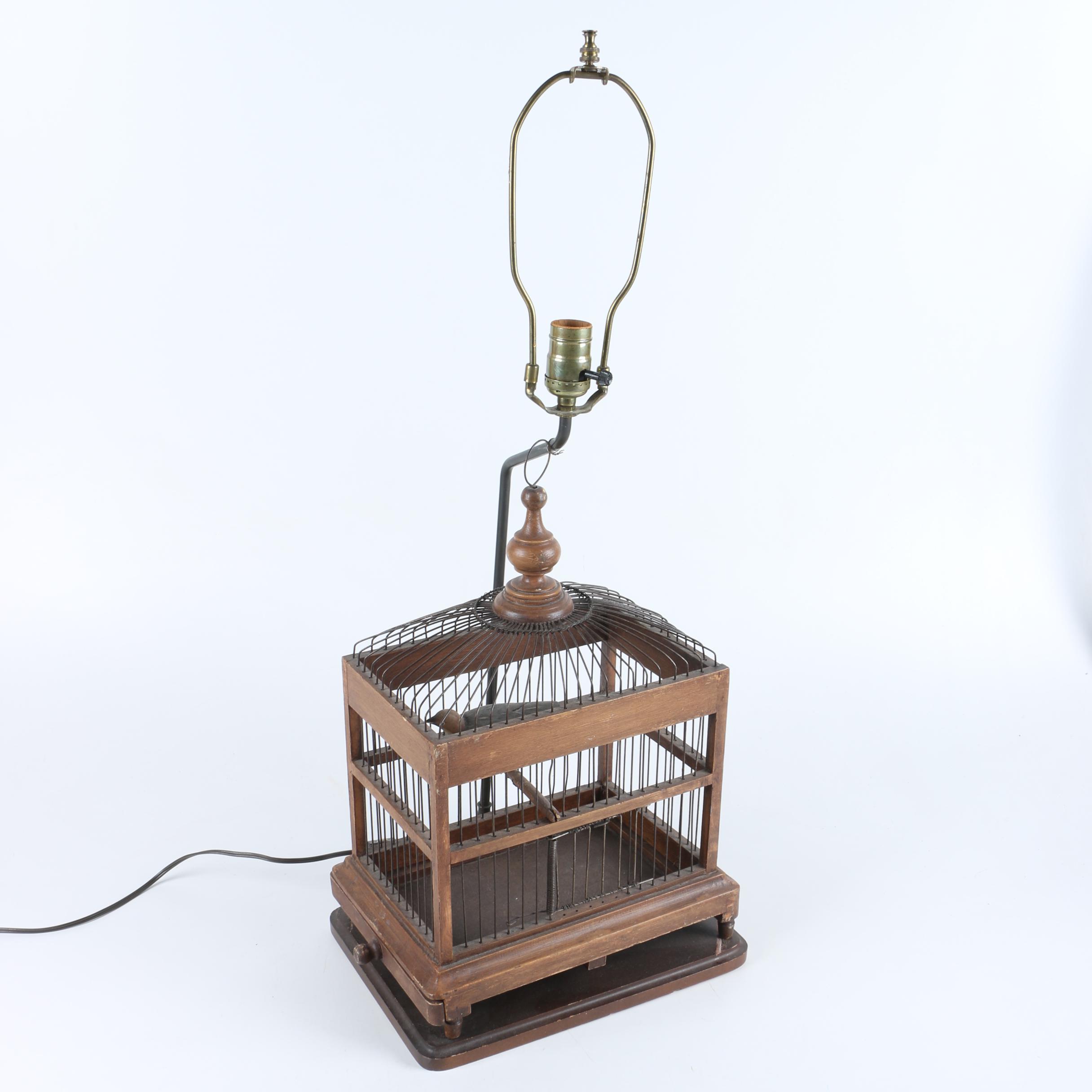 Decorative Birdcage Table Lamp