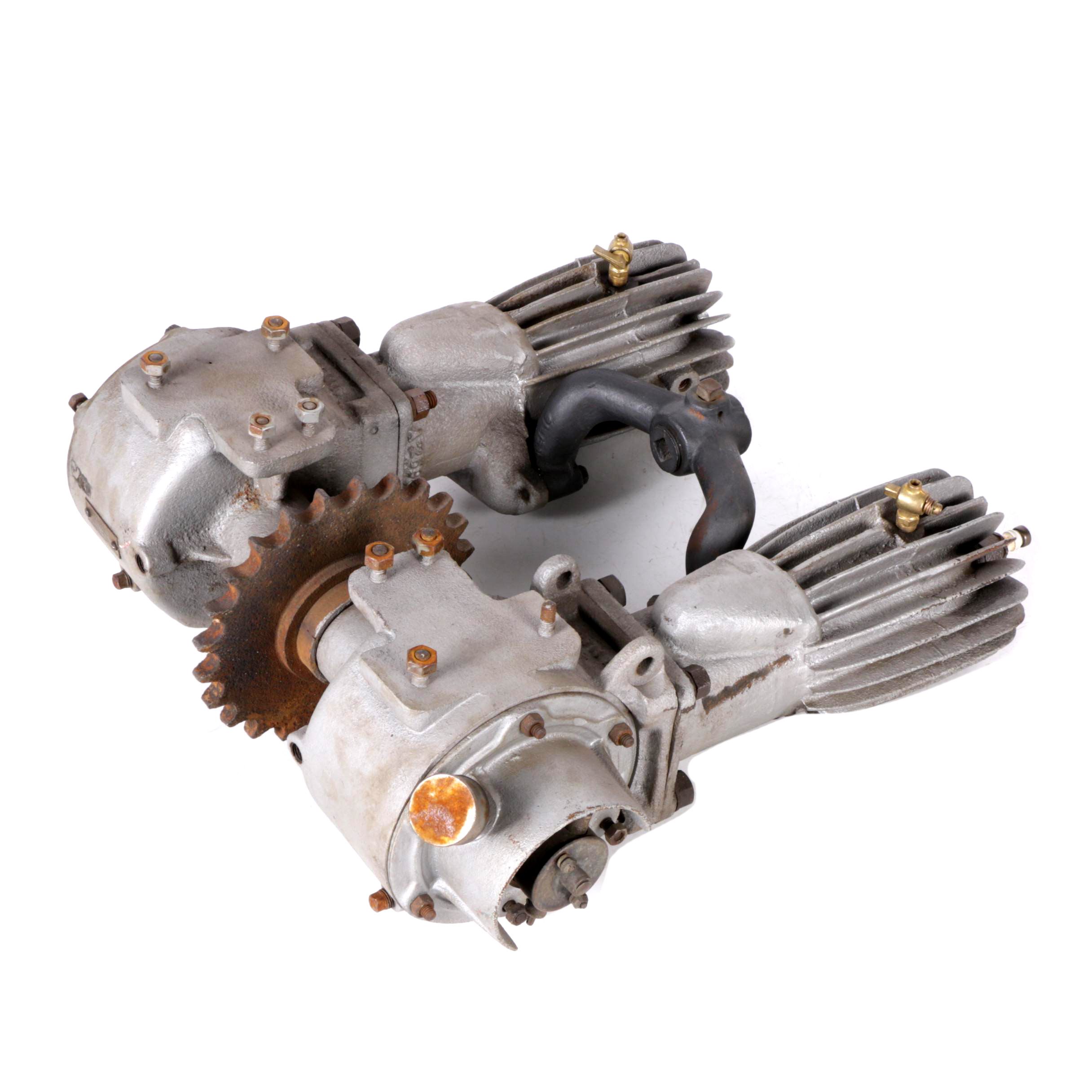 Early 20th-Century Sheffield Velocipede Car Company Railroad Two-Cylinder Engine