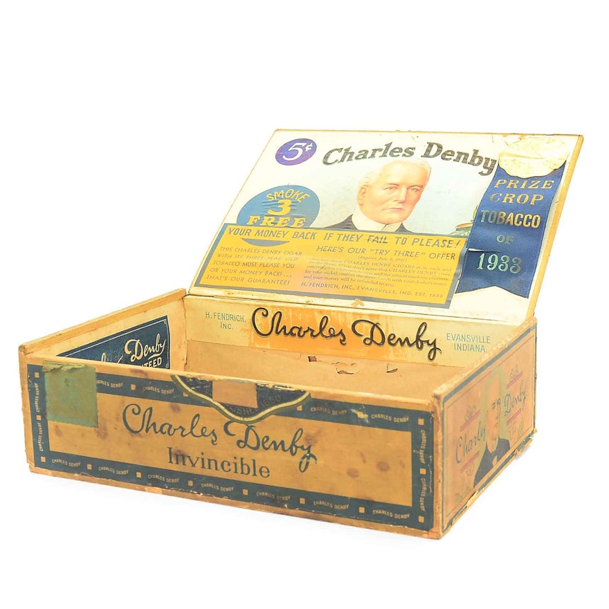 Vintage Charles Denby Cigar Box