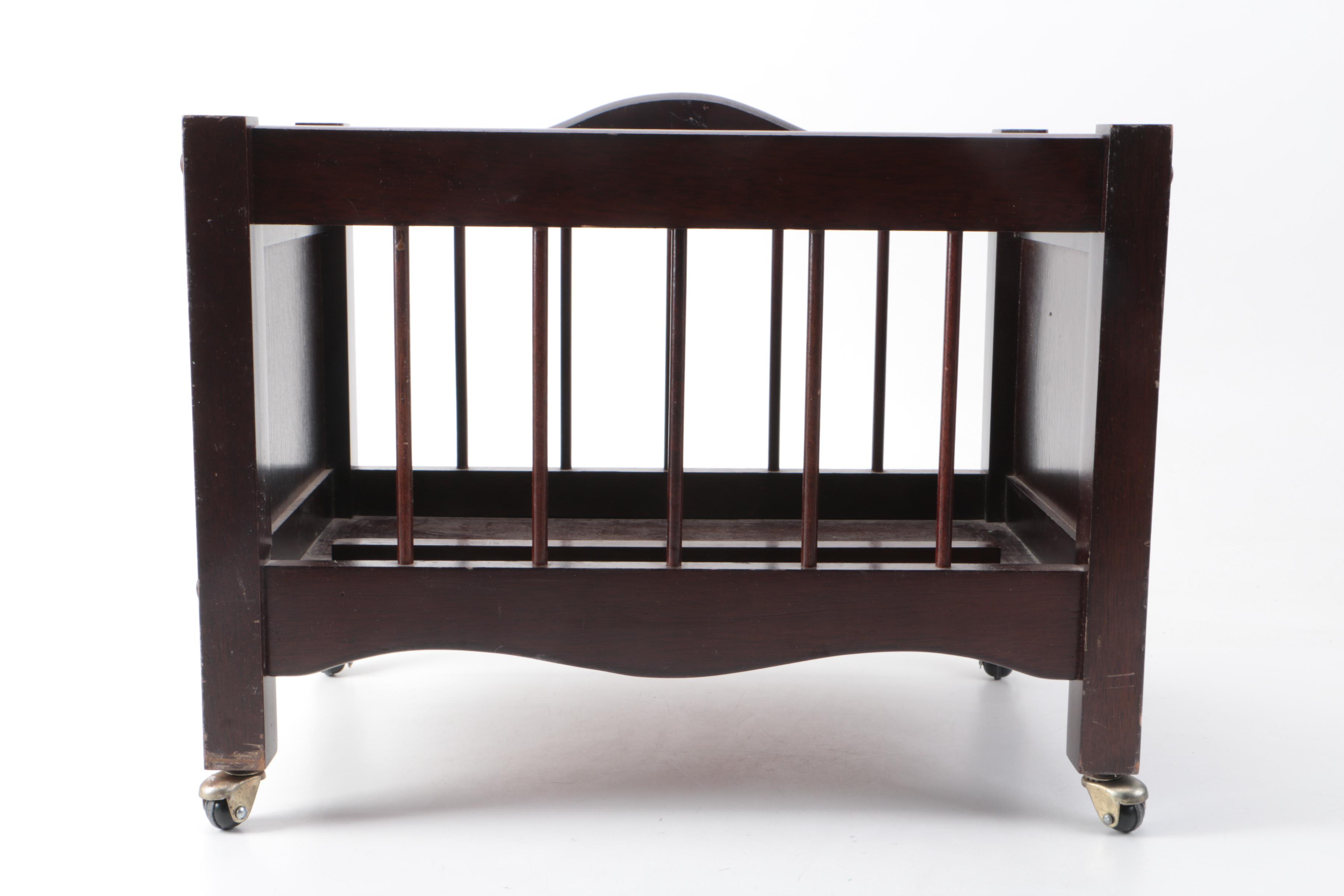 Spindle Sided Magazine Rack on Casters