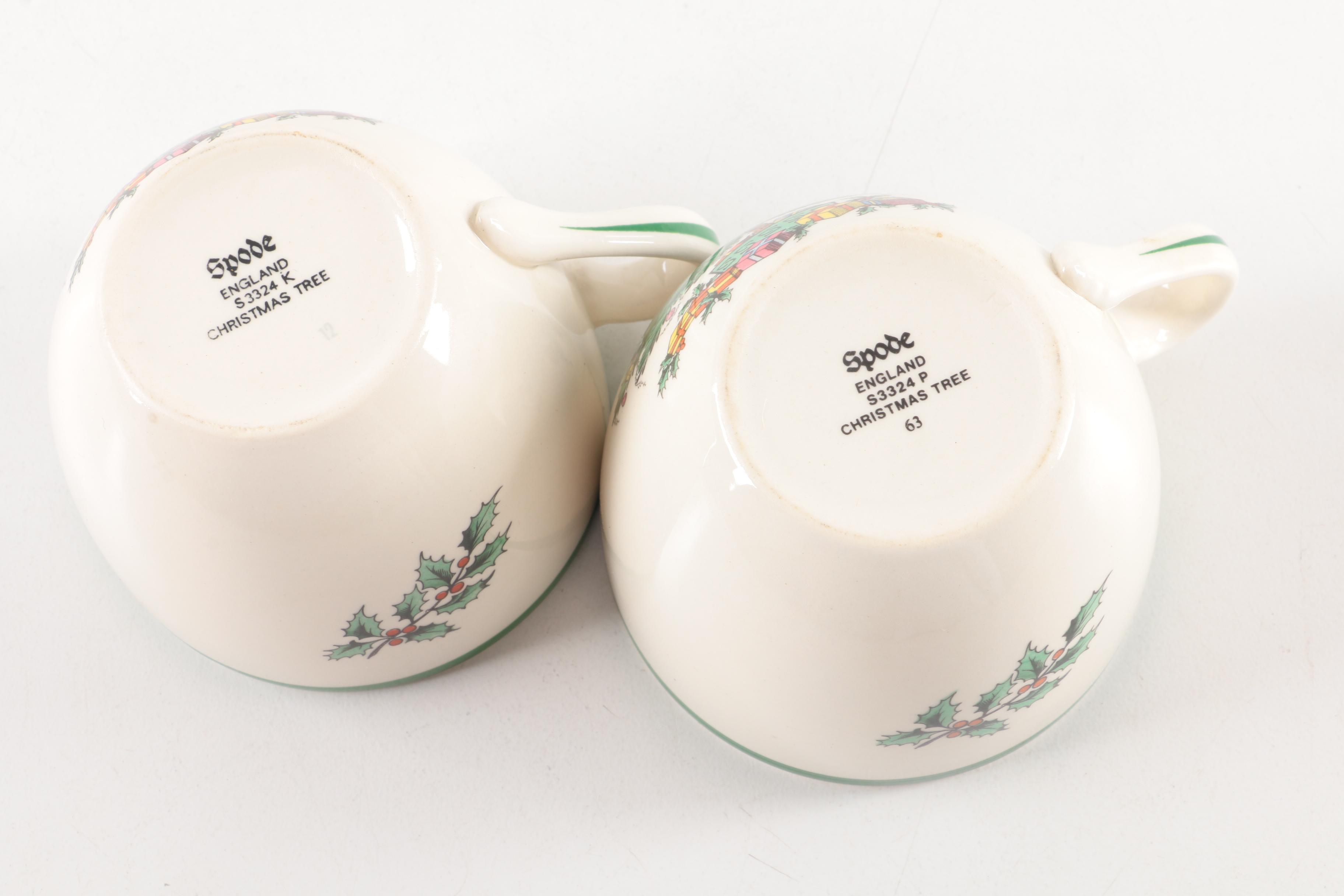Spode "Christmas Tree" Dinnerware and Serving Dishes