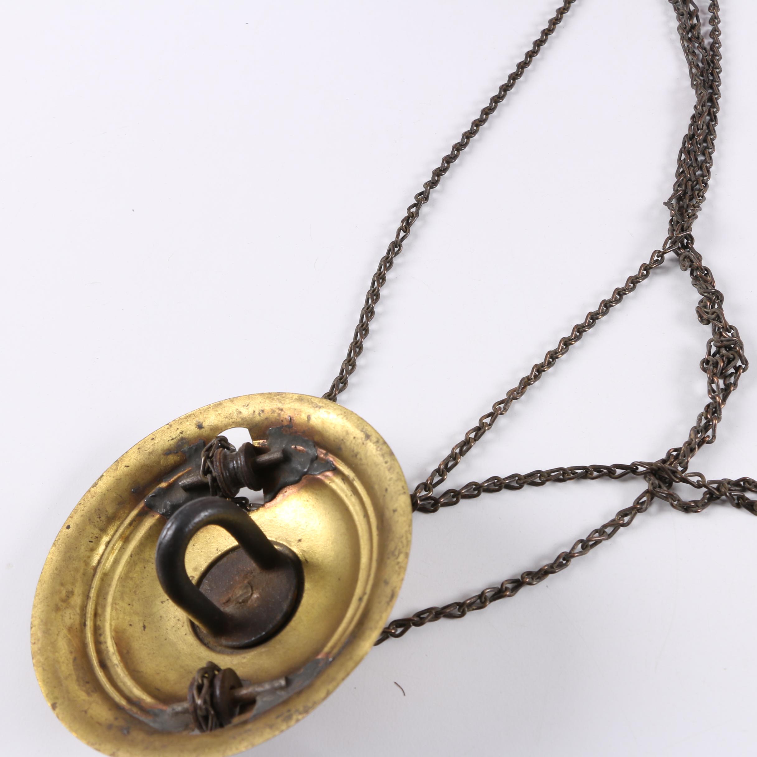 Antique Ruby Glass Hanging Pendant