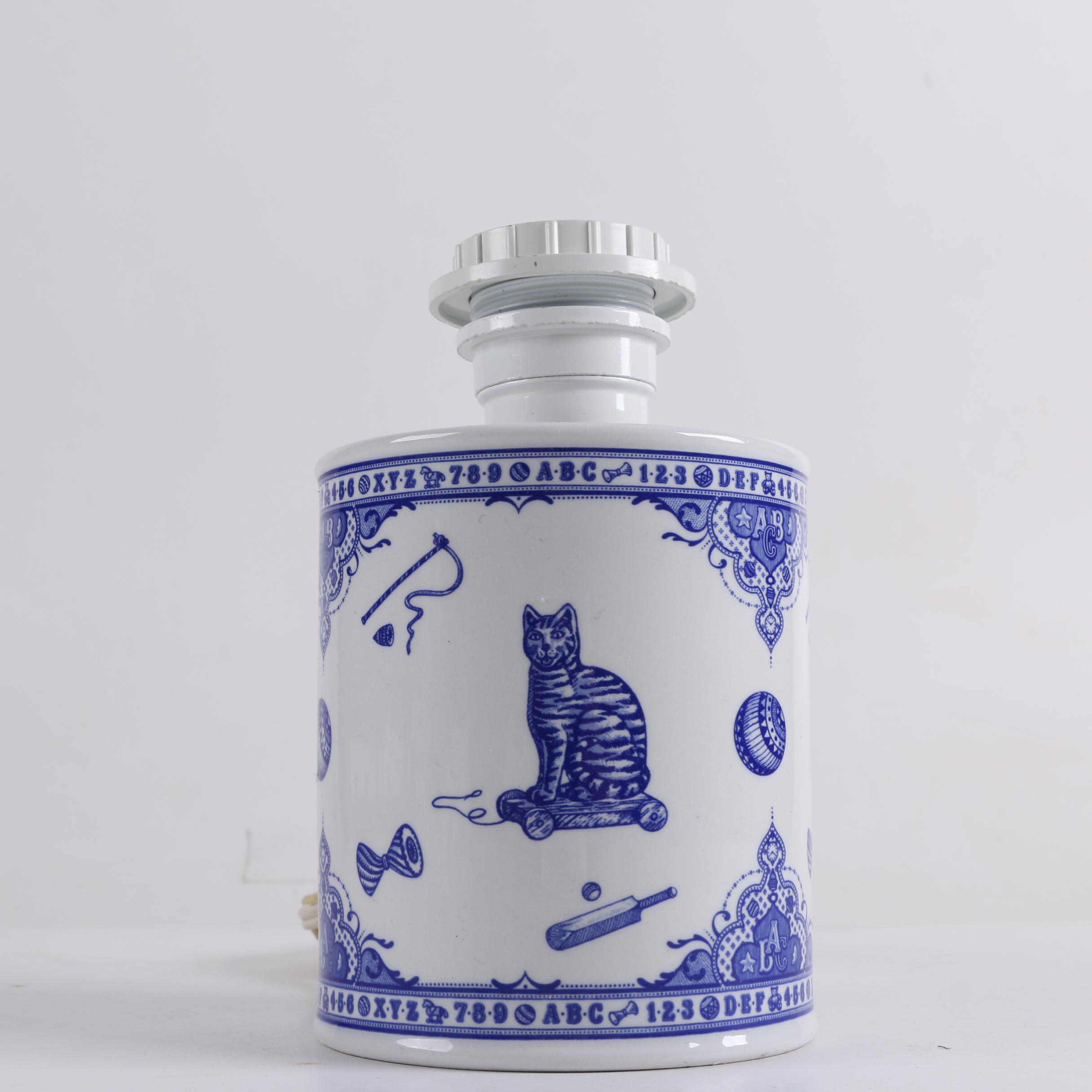 Spode Edwardian Childhood Collection Blue and White Imperialware Lamp