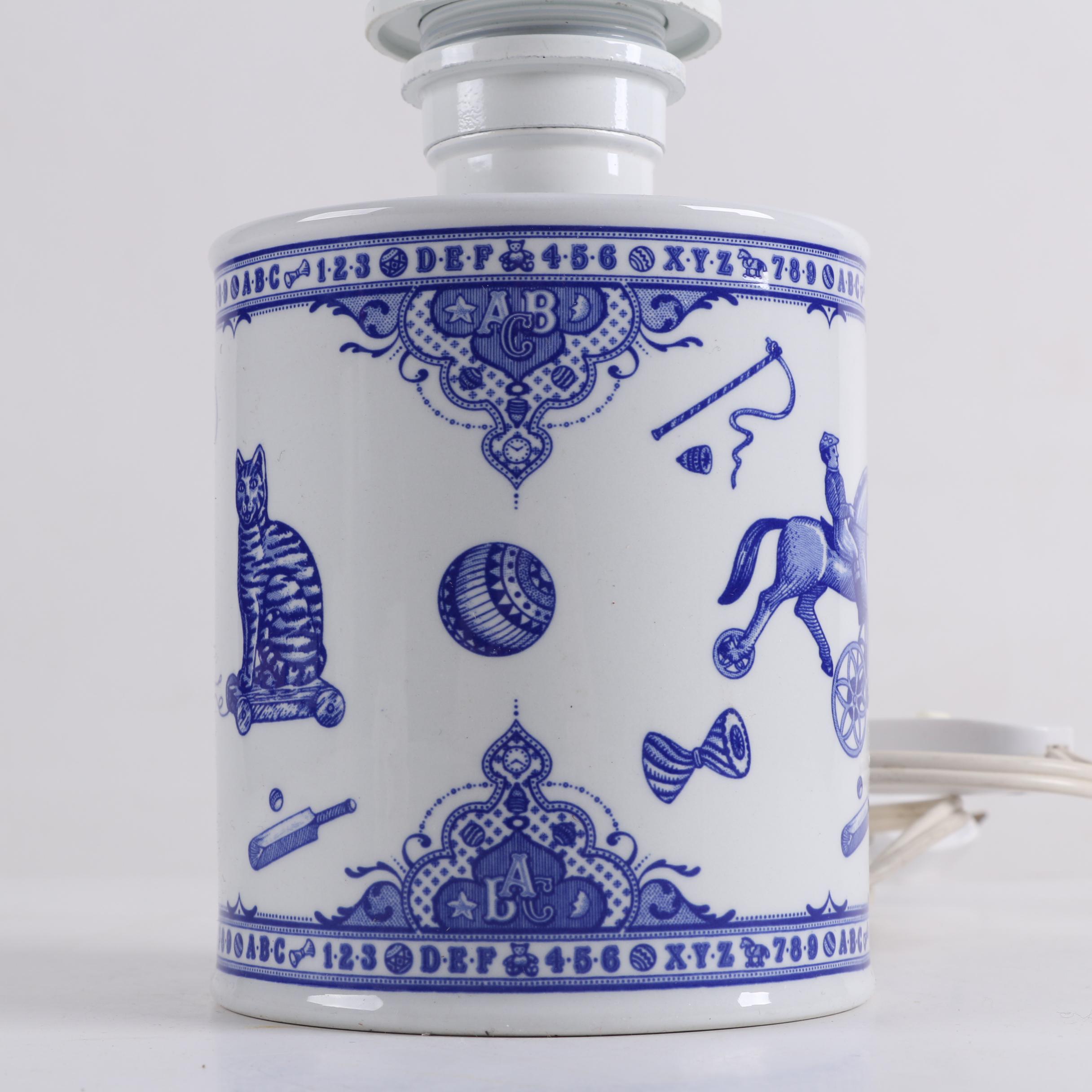 Spode Edwardian Childhood Collection Blue and White Imperialware Lamp