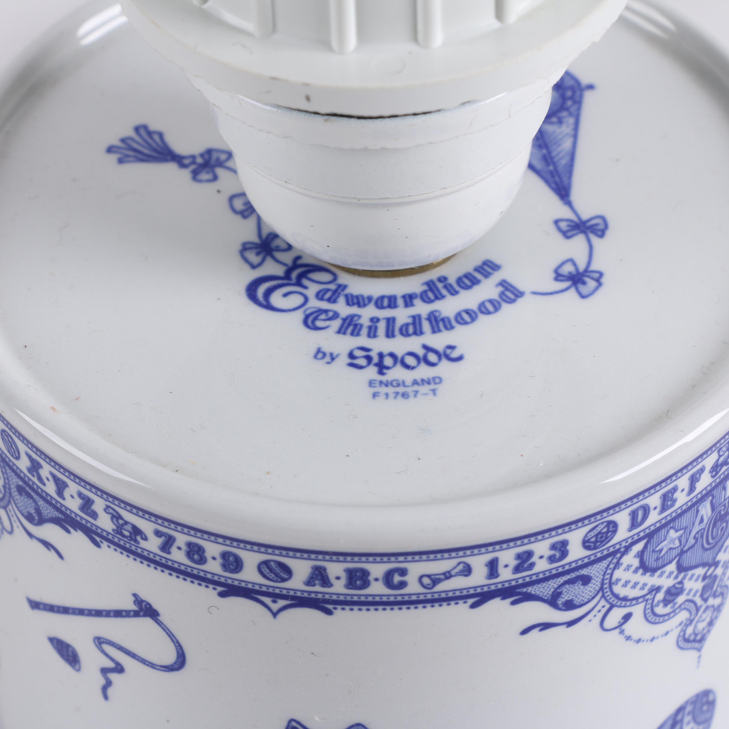 Spode Edwardian Childhood Collection Blue and White Imperialware Lamp