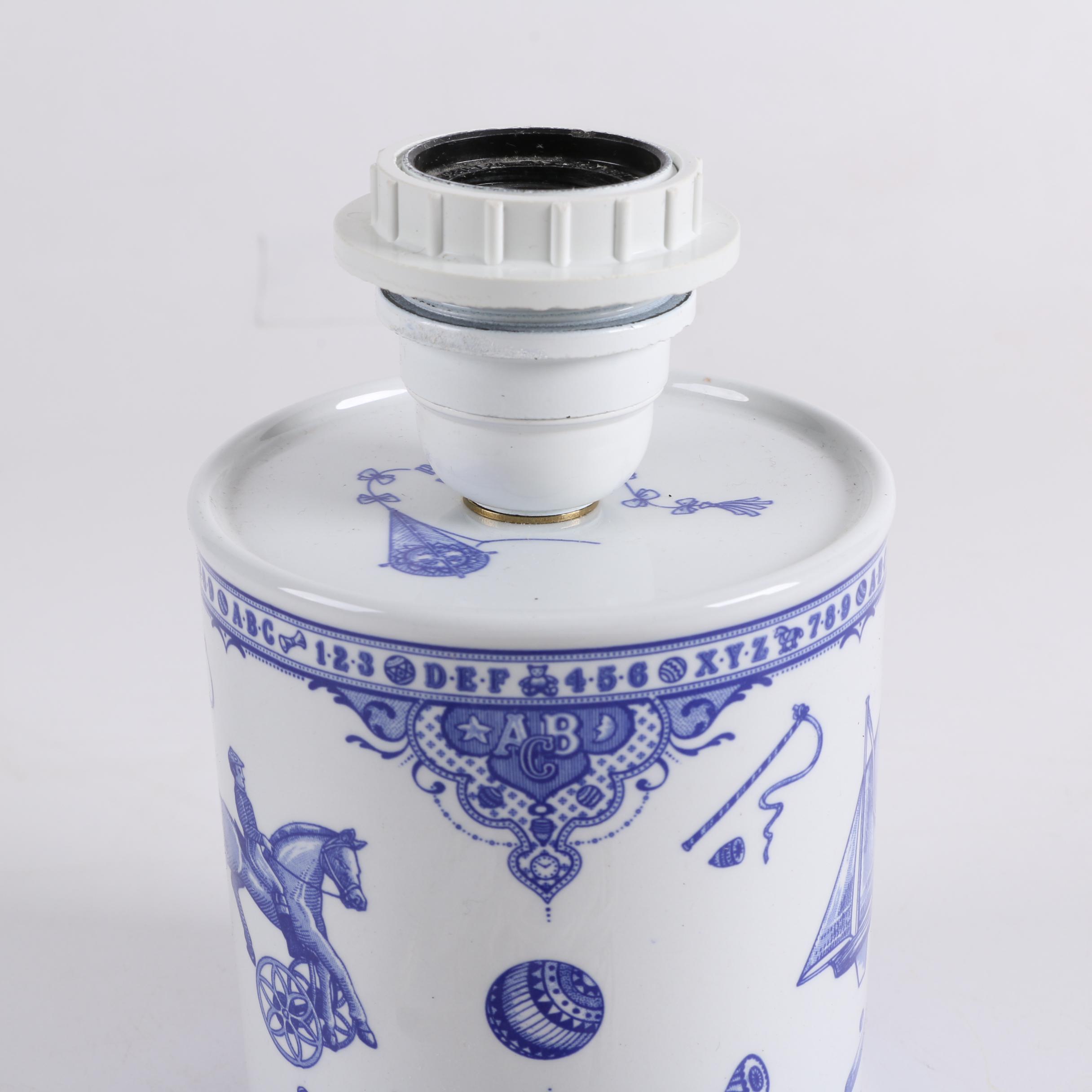 Spode Edwardian Childhood Collection Blue and White Imperialware Lamp