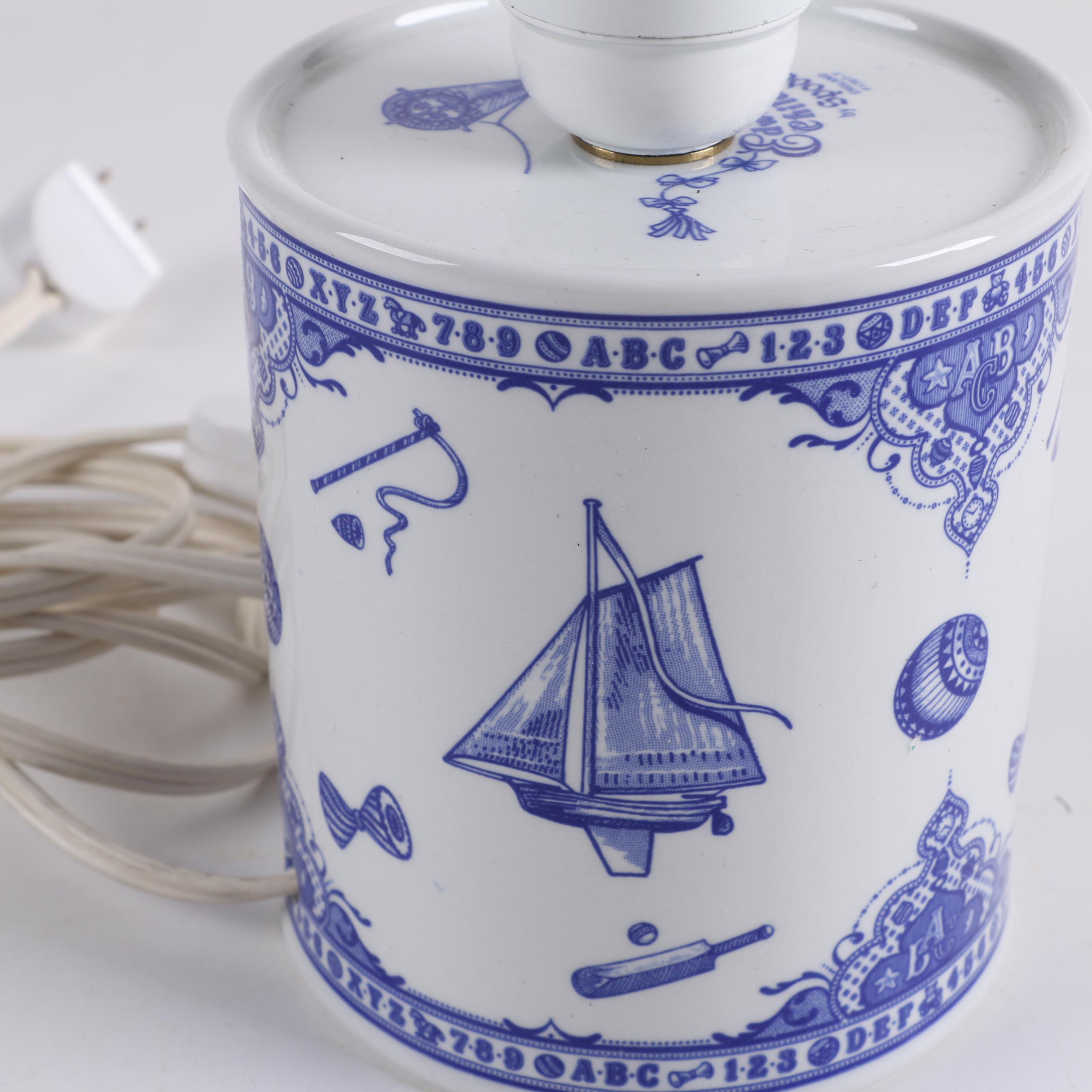 Spode Edwardian Childhood Collection Blue and White Imperialware Lamp