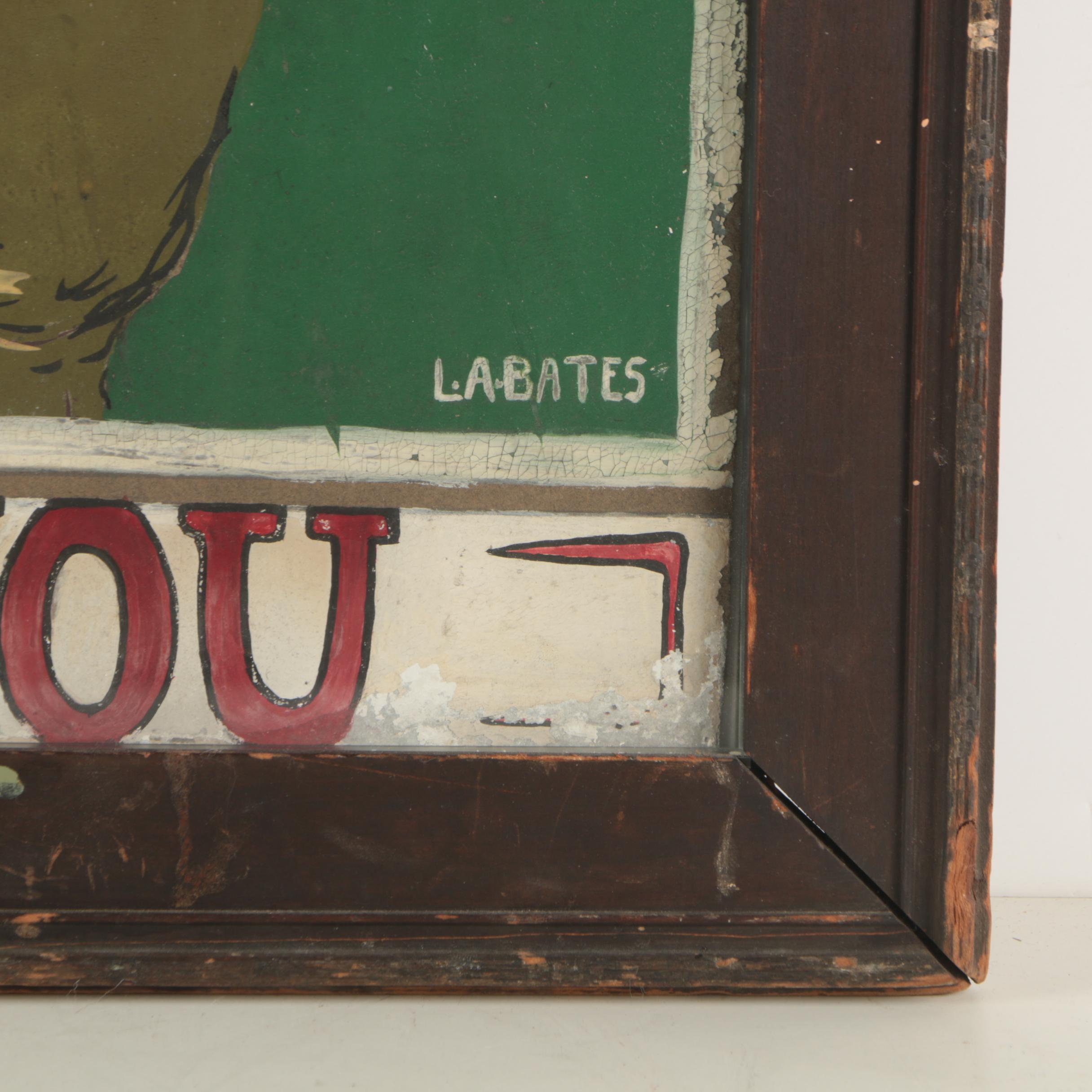 L.A. Bates Hand Painted Army Recruiting Advertisement