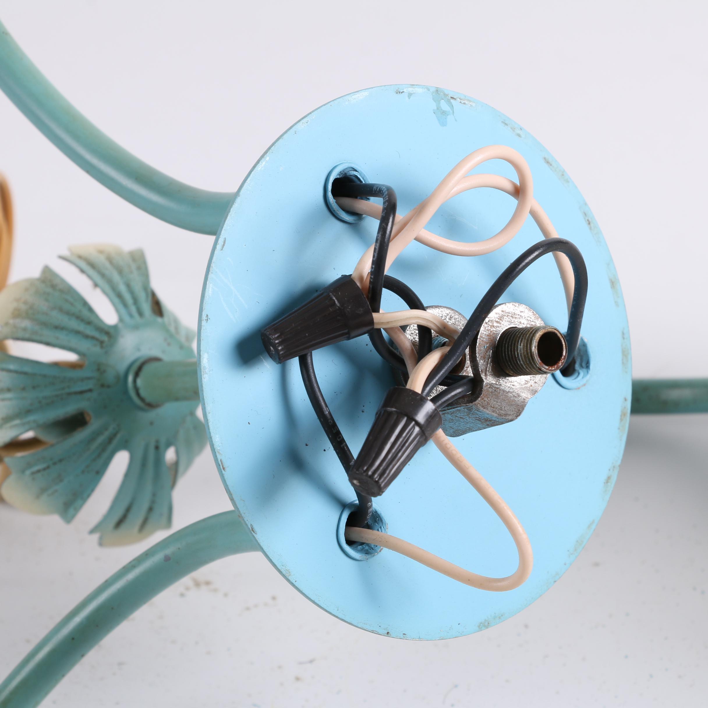 Vintage Pendant Light With Ruffled Glass Shades