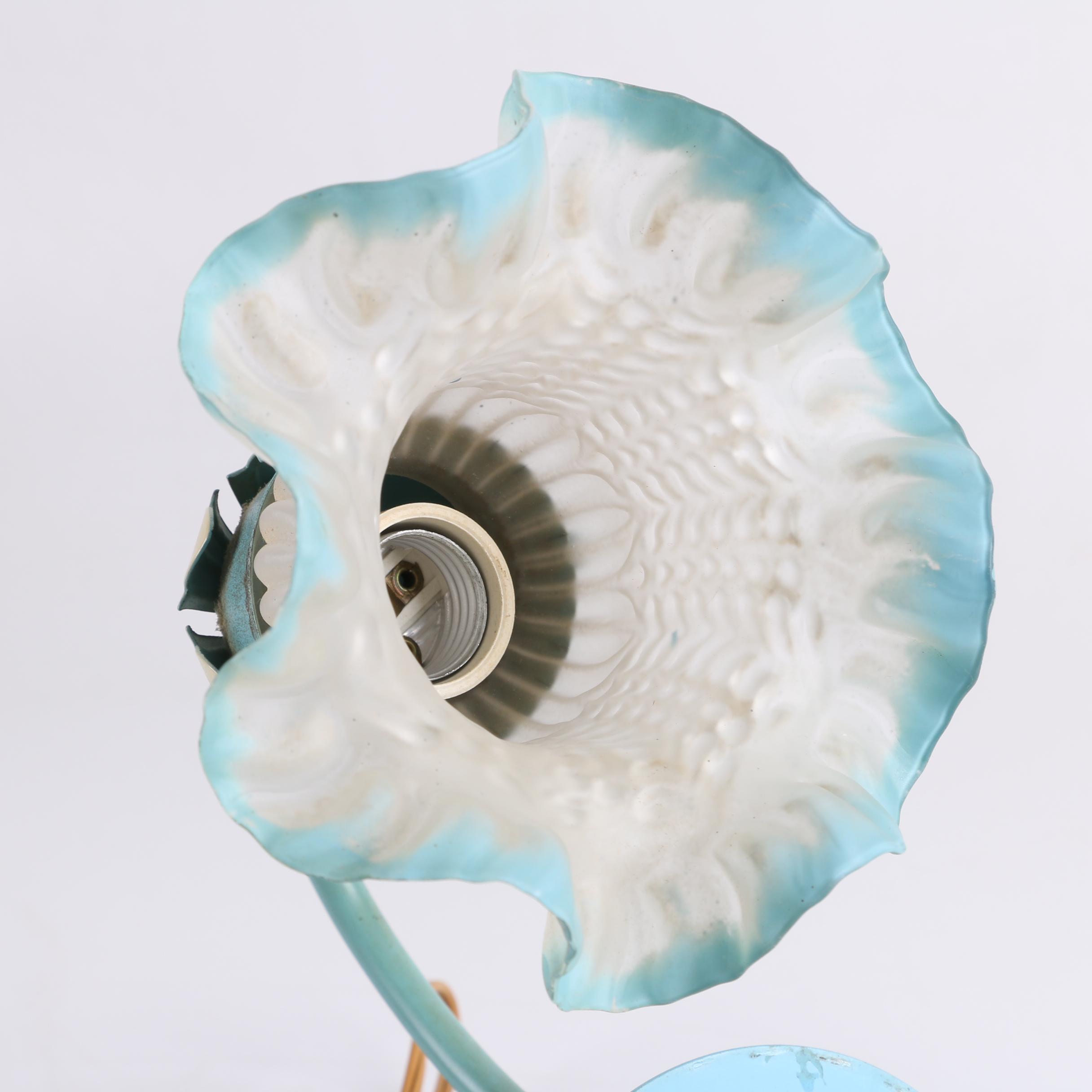 Vintage Pendant Light With Ruffled Glass Shades