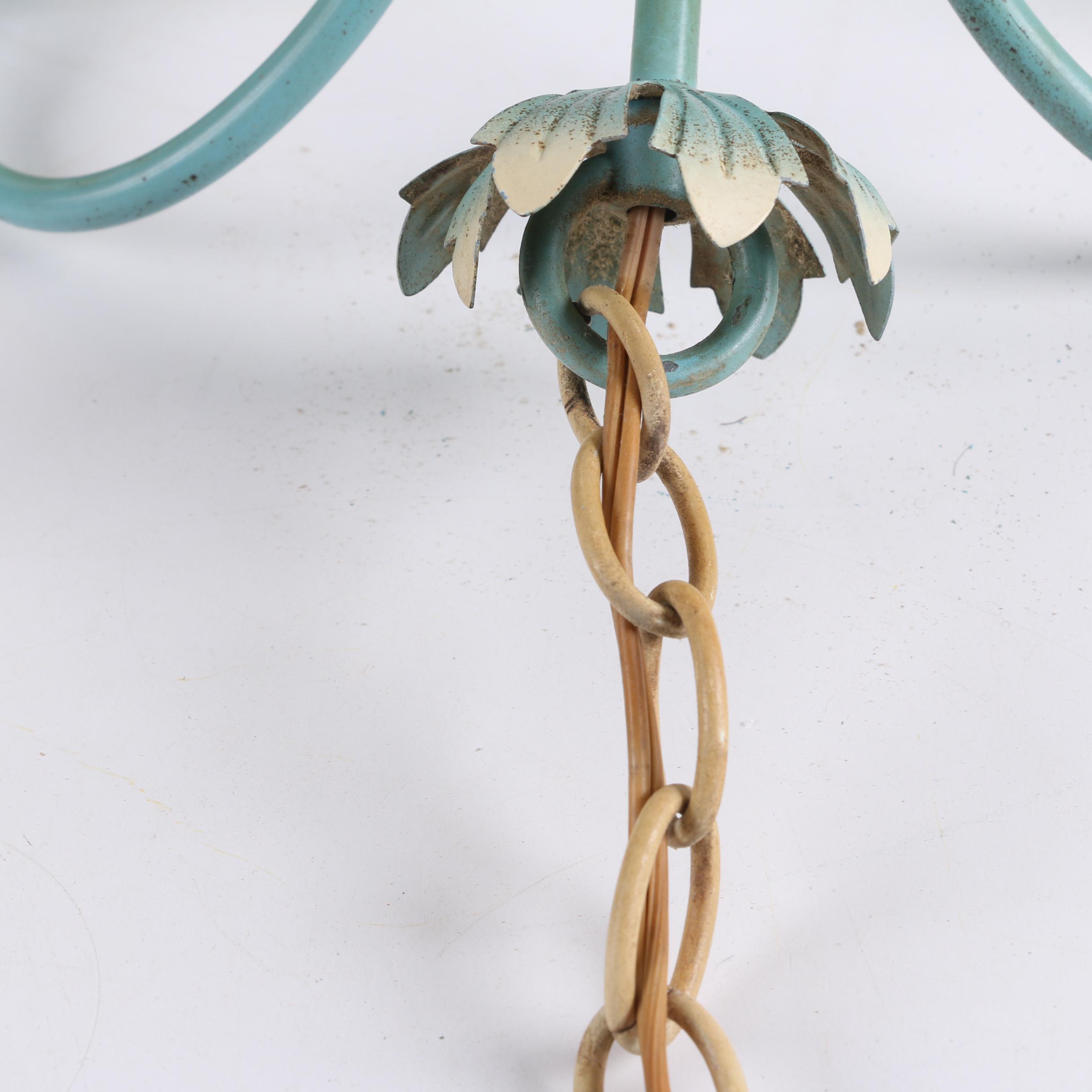 Vintage Pendant Light With Ruffled Glass Shades