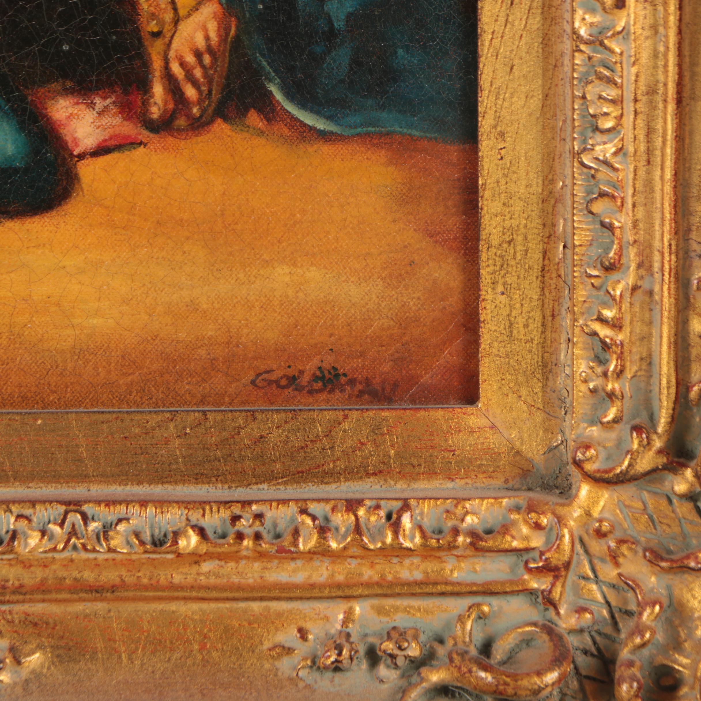 Goldman Oil Painting After Detail of Raphael's "The Holy Family of Francis I"