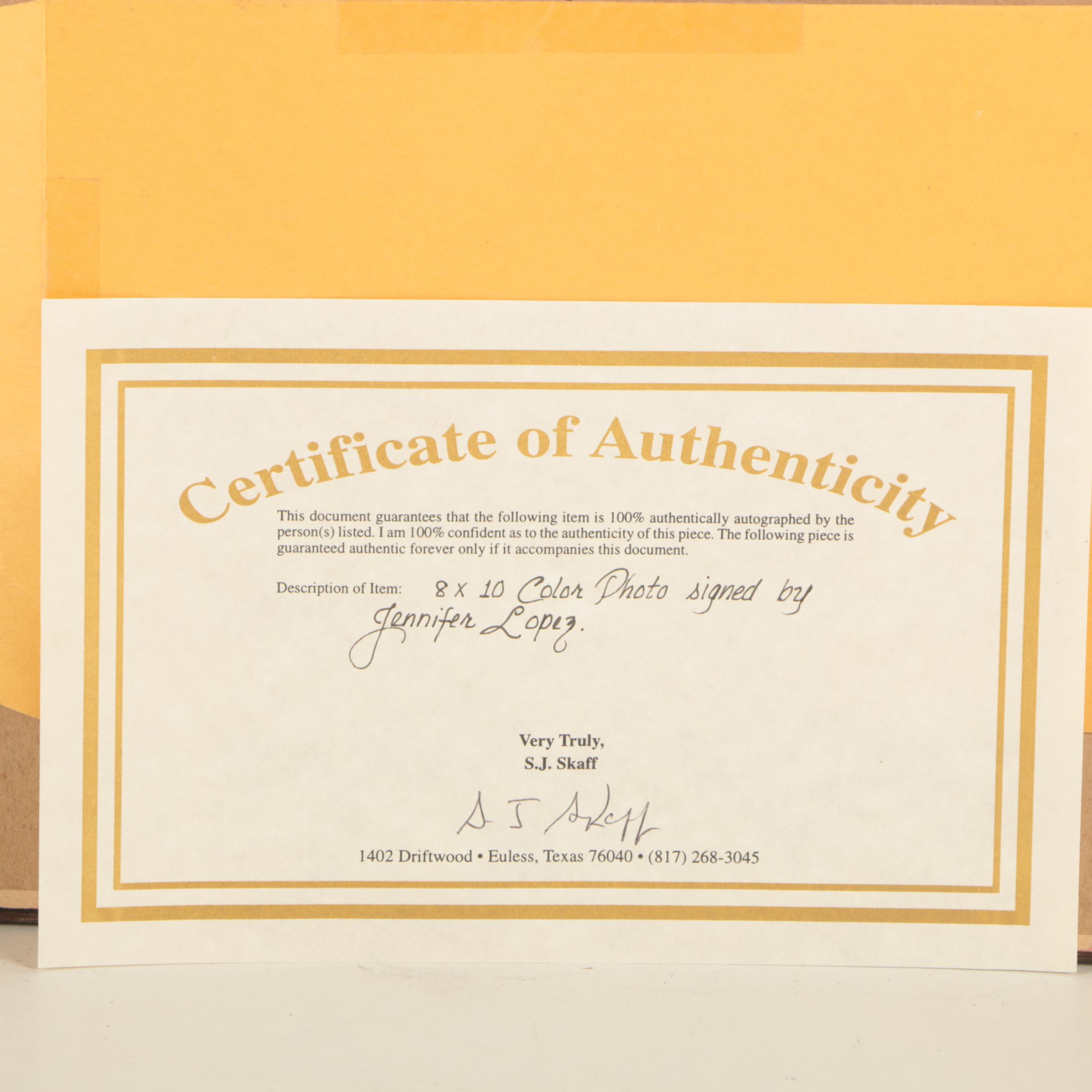 Jennifer Lopez Autographed Digital Print Photograph