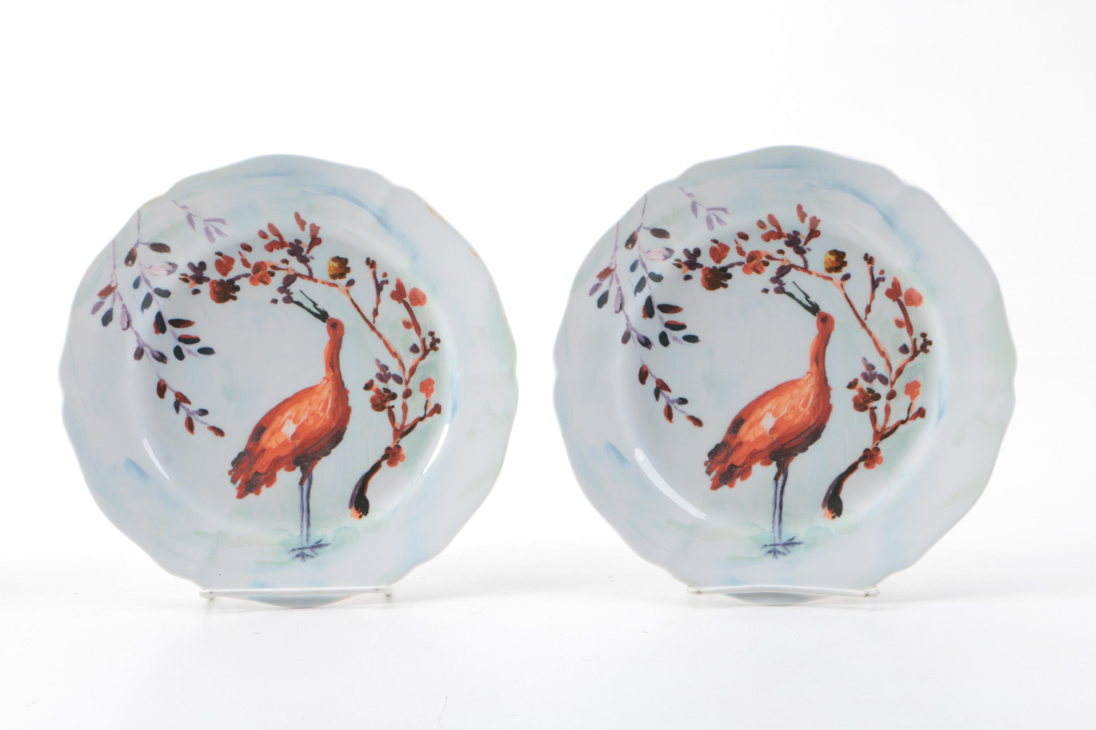 Indonesian Bird Plates and Anthropologie "Saga" Gather Round Plate
