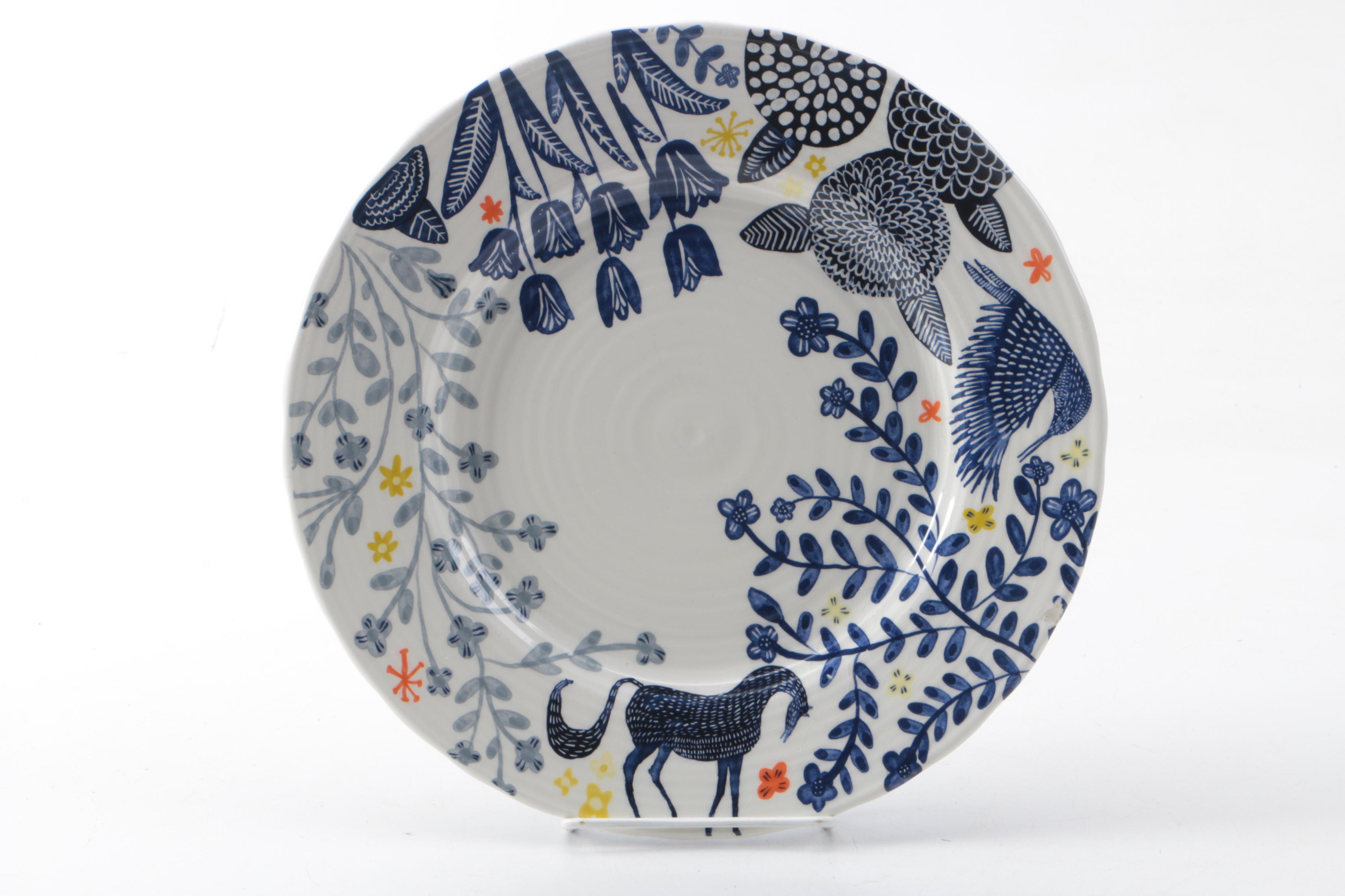 Indonesian Bird Plates and Anthropologie "Saga" Gather Round Plate