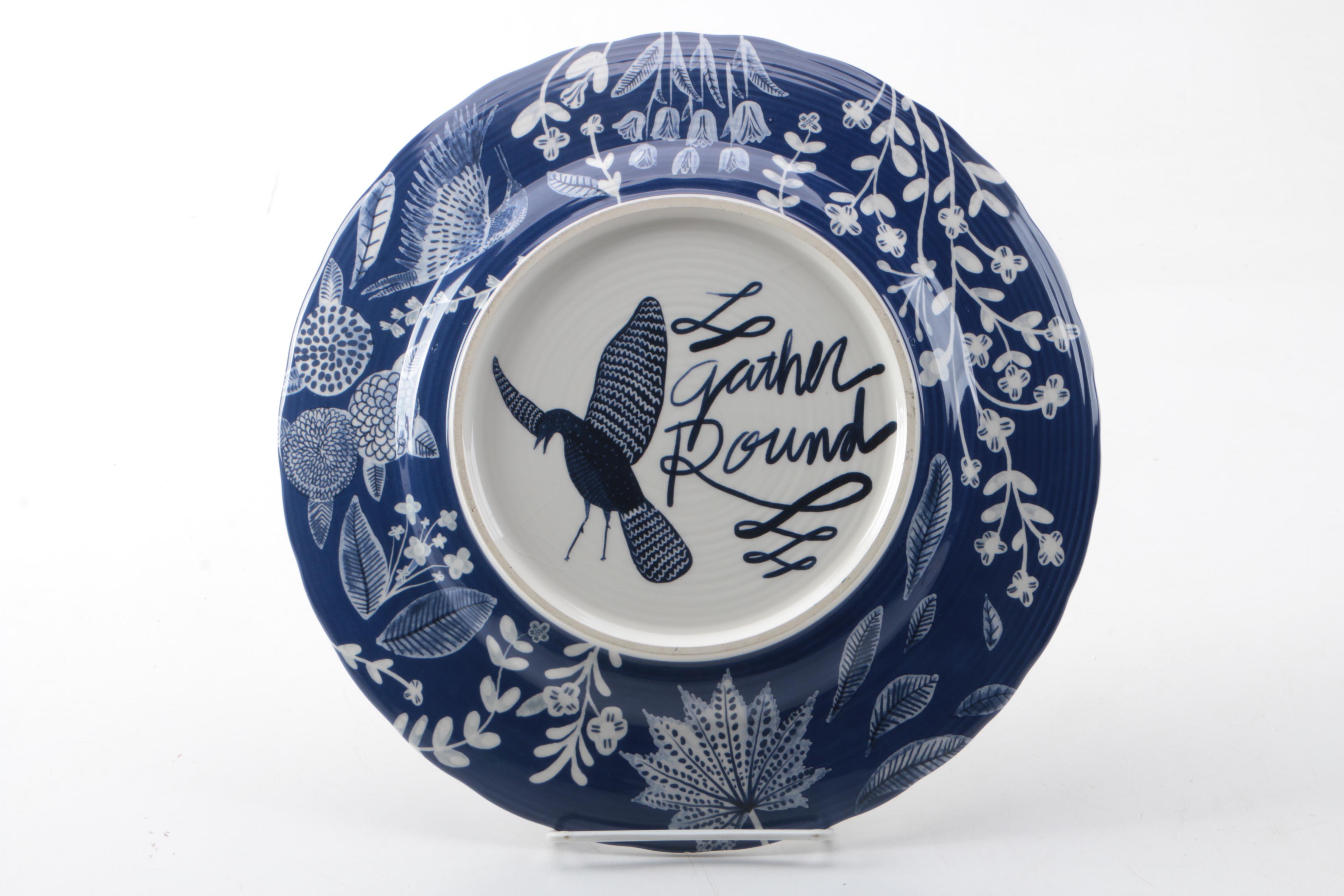 Indonesian Bird Plates and Anthropologie "Saga" Gather Round Plate