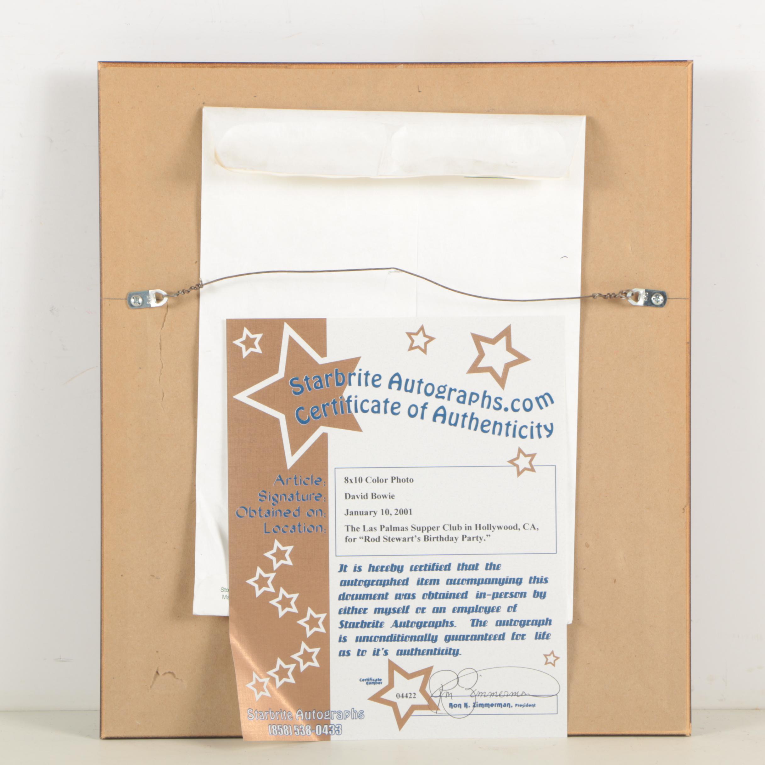 David Bowie Autographed Photograph