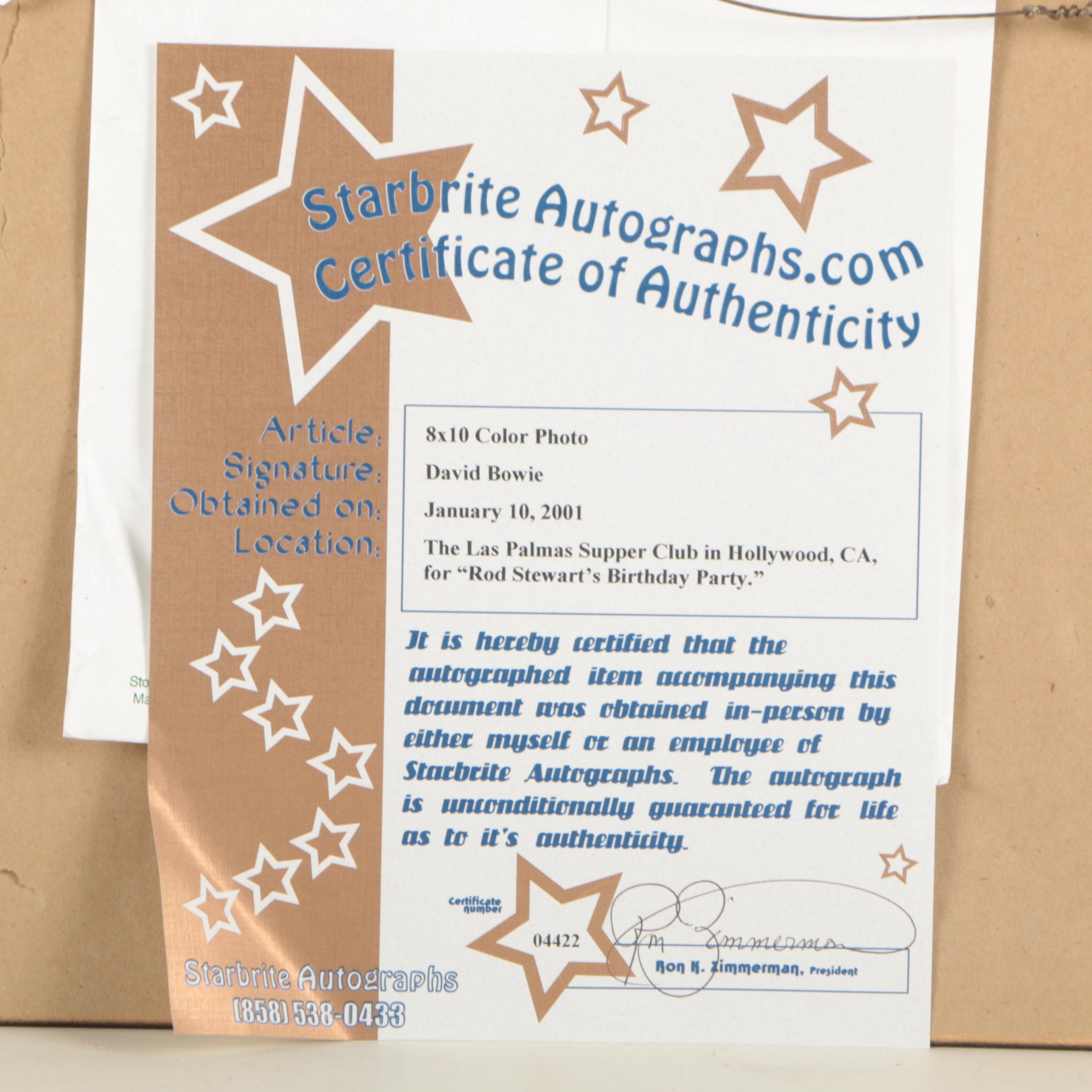 David Bowie Autographed Photograph