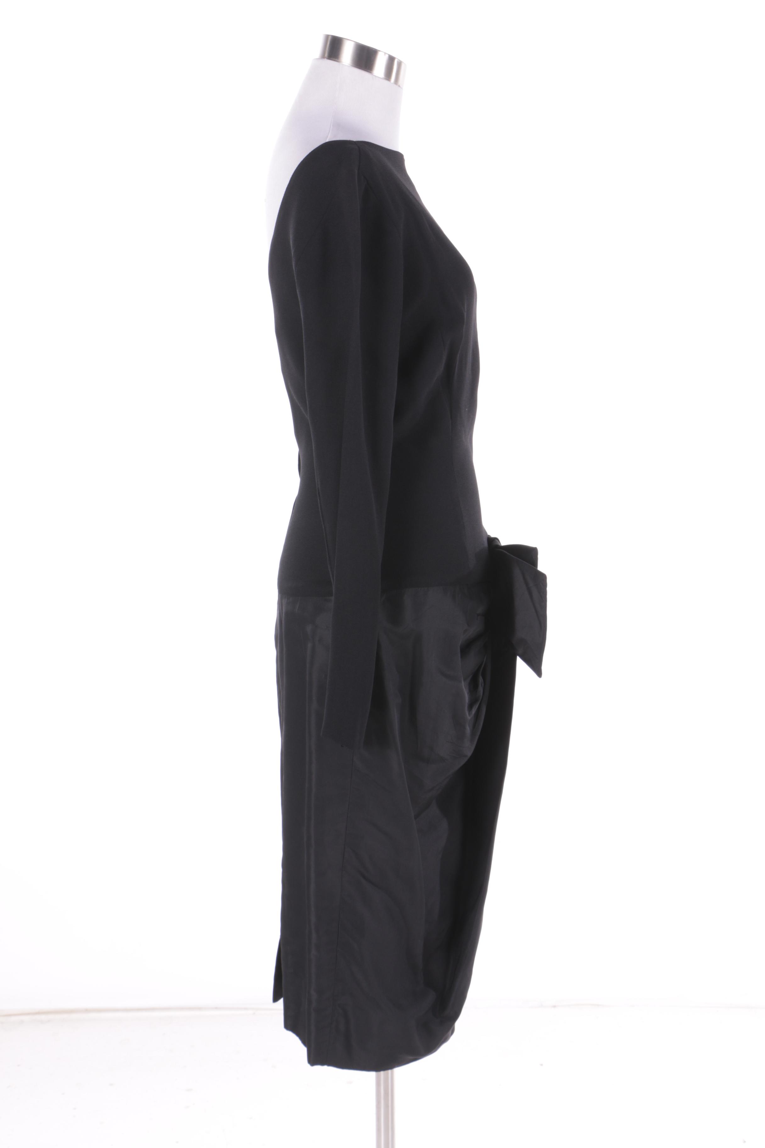 1950s Vintage Sydney North of California Black Cocktail Dress