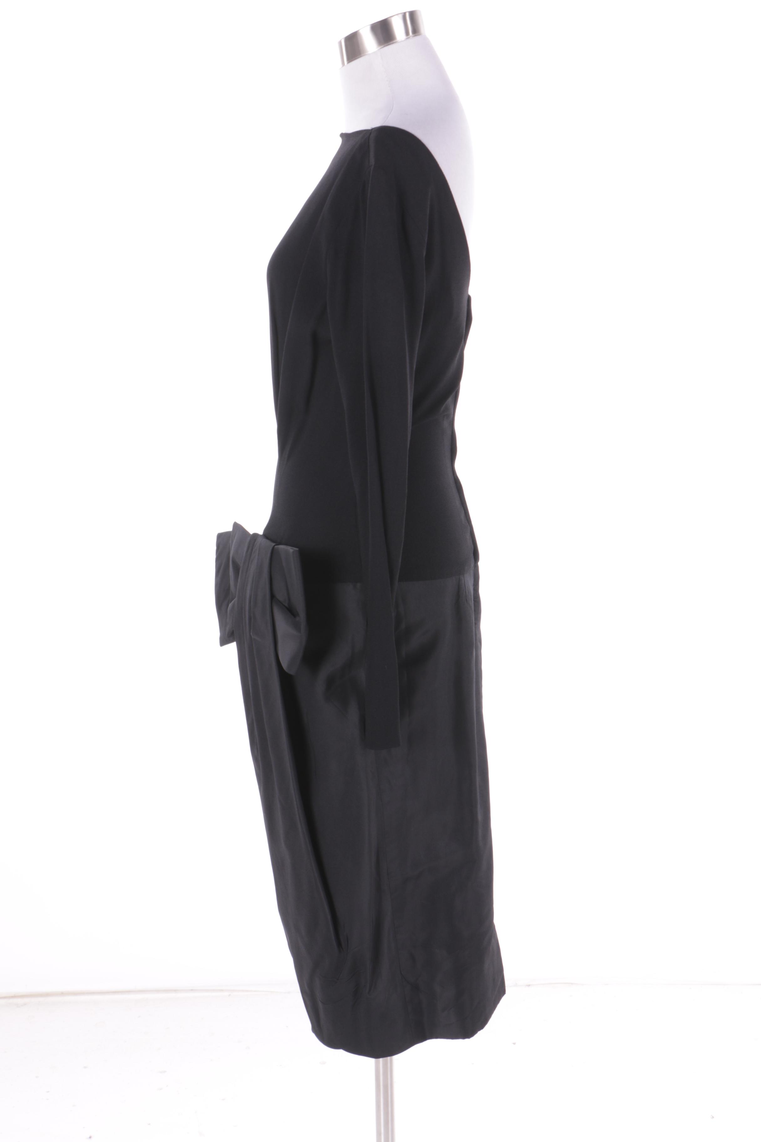 1950s Vintage Sydney North of California Black Cocktail Dress