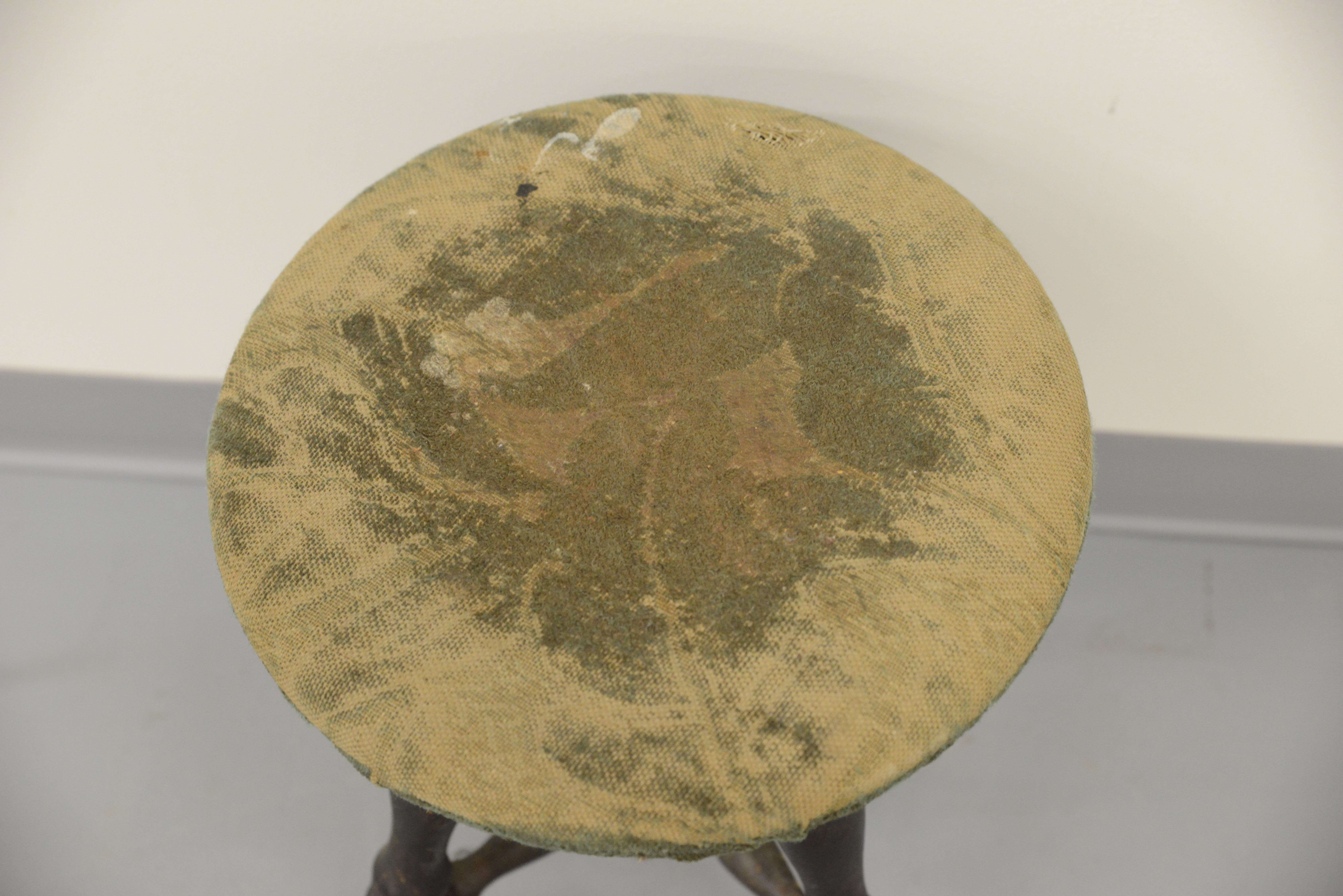 Victorian Glass Ball-in-Claw Piano Stool