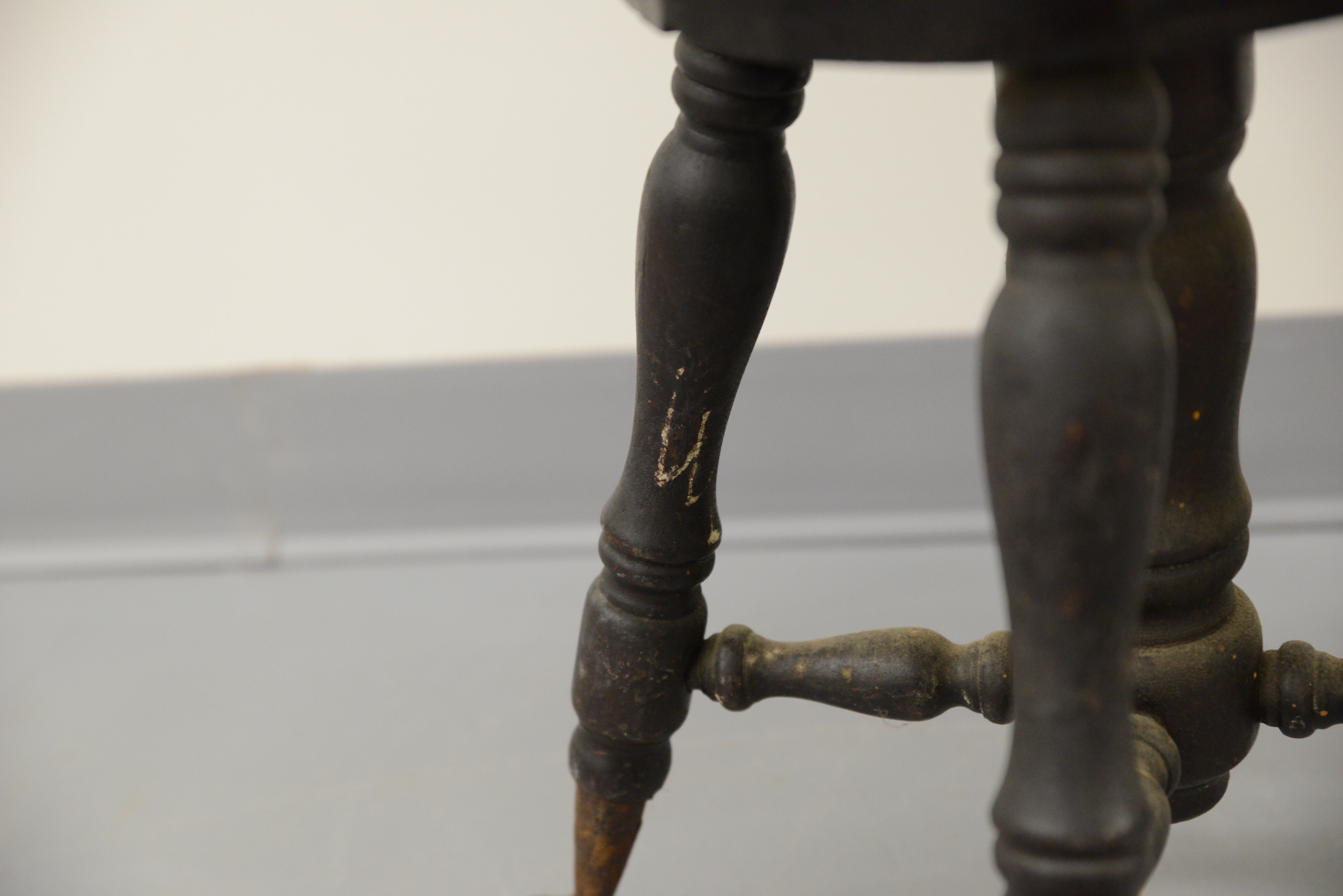 Victorian Glass Ball-in-Claw Piano Stool