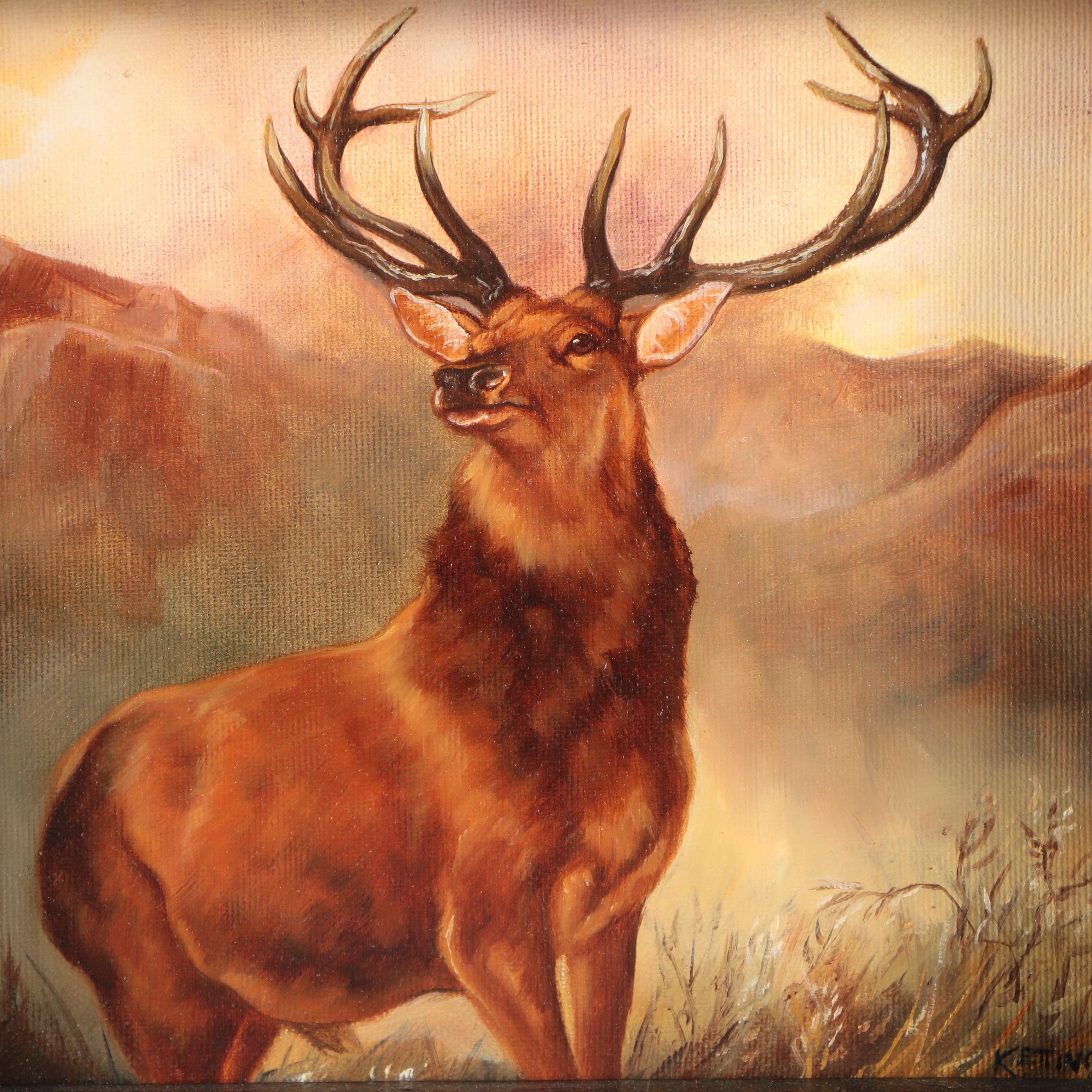 Kettinger Contemporary Oil Painting of Stag