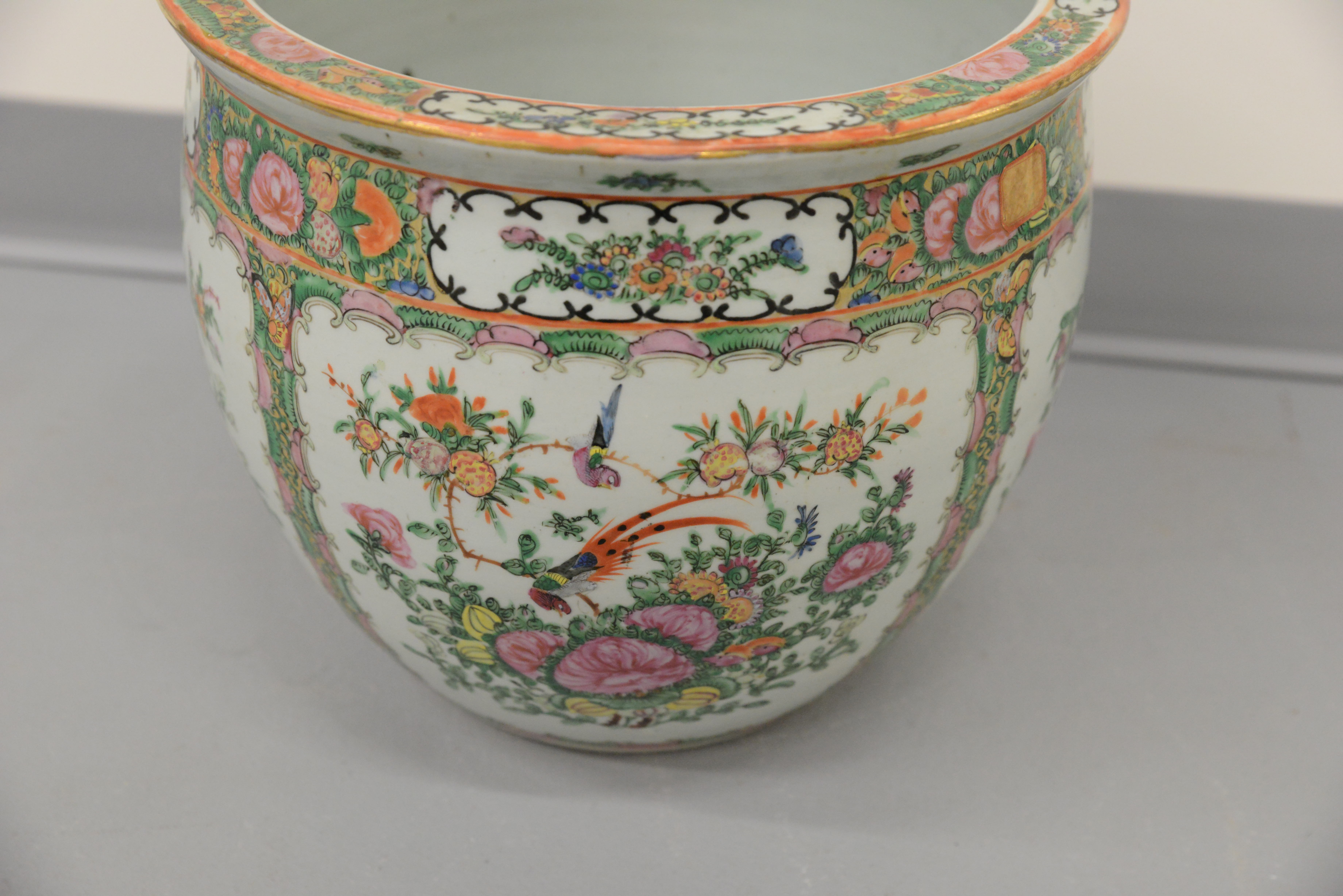 Ceramic Chinese Floral Themed Planter