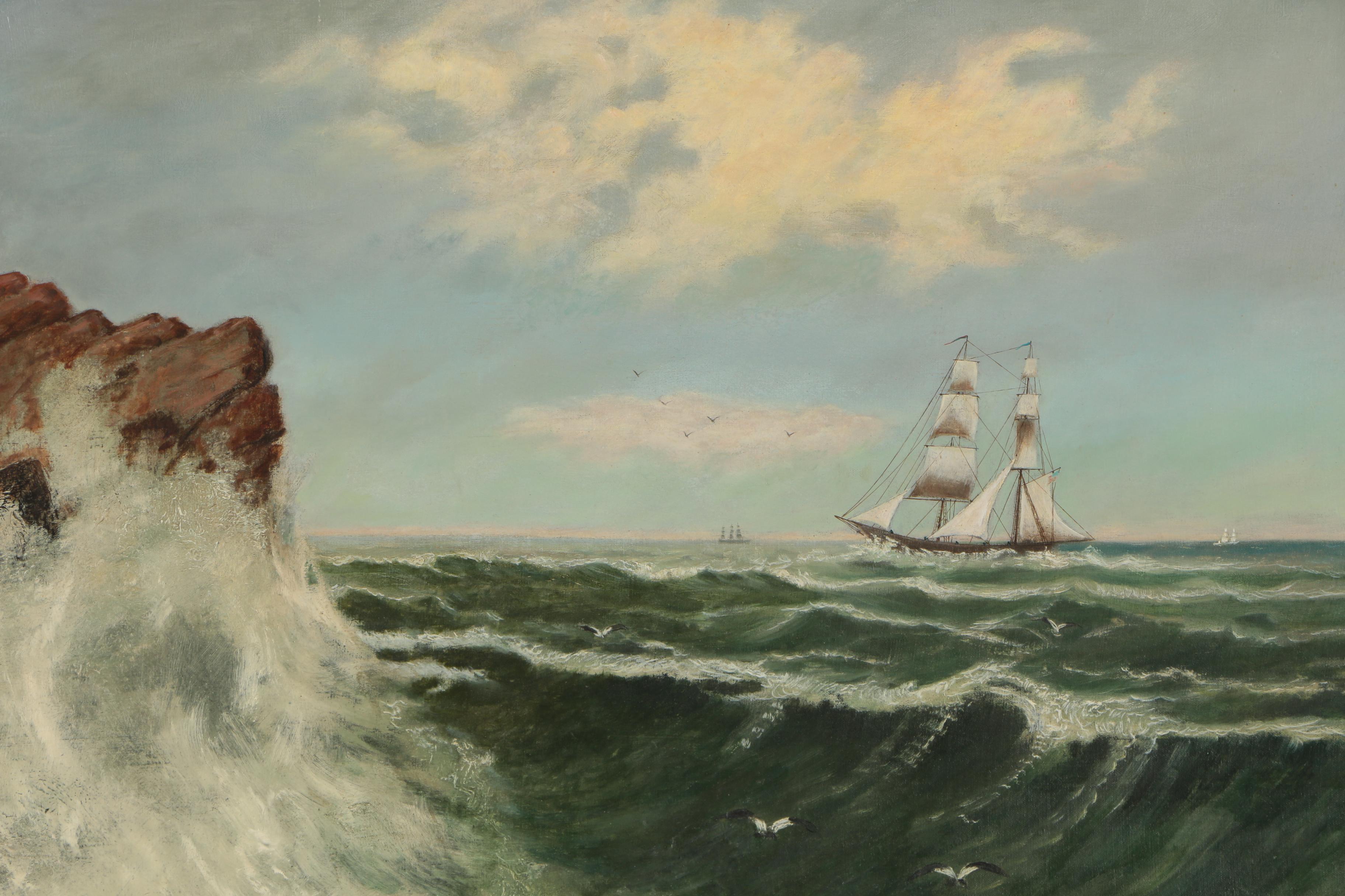 Oil Painting of an Ocean Scene