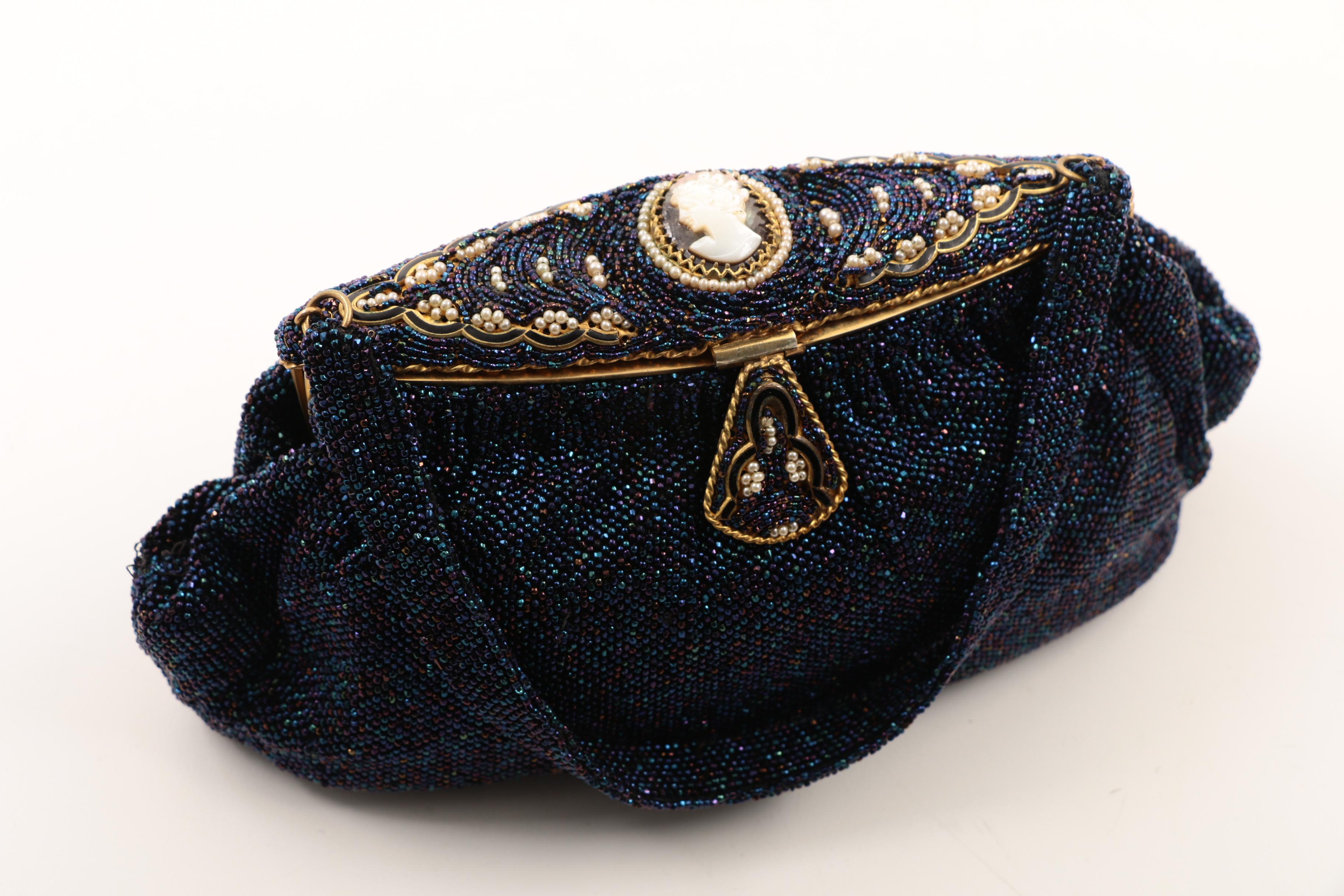 Vintage Lucienne Offenthal Beaded Evening Bag  and Other Dressy Purses