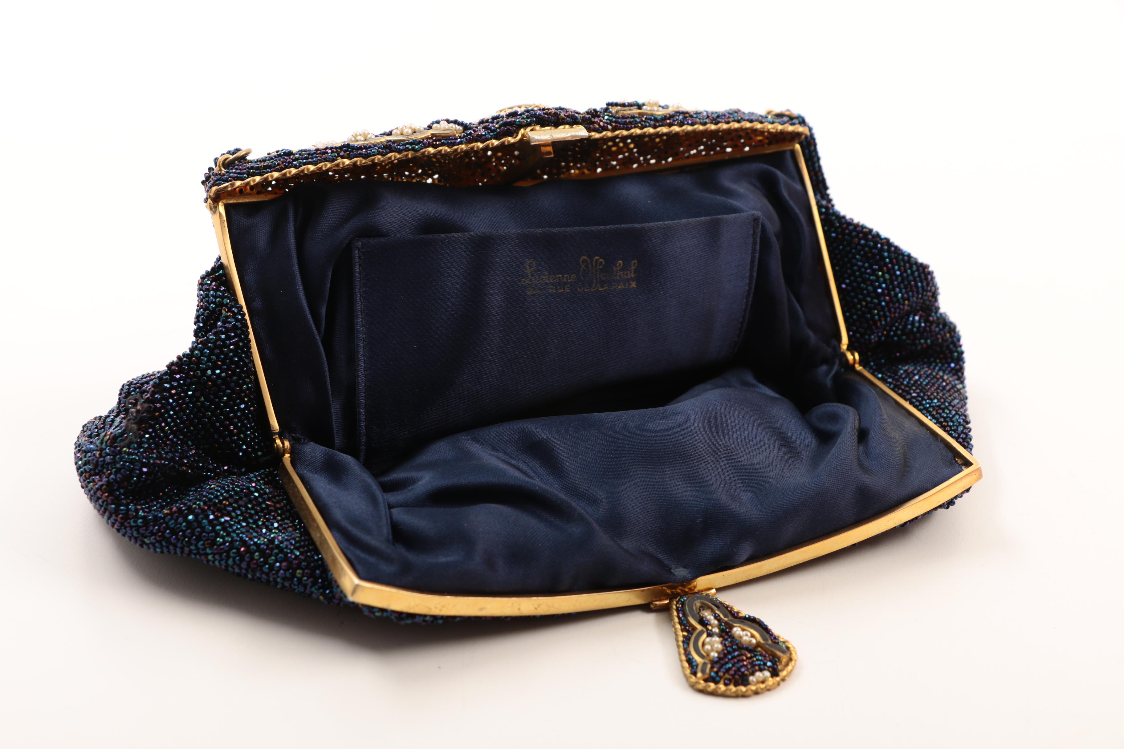 Vintage Lucienne Offenthal Beaded Evening Bag  and Other Dressy Purses
