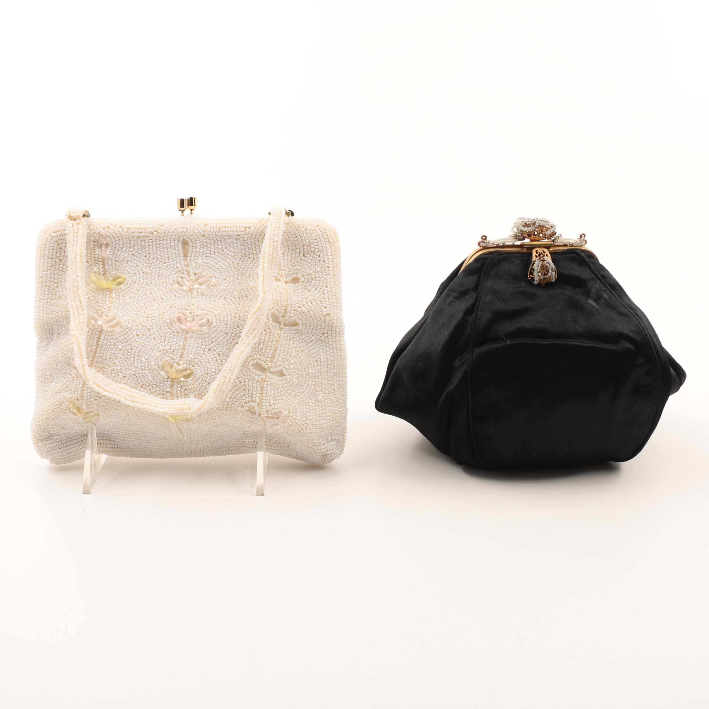 Vintage Lucienne Offenthal Beaded Evening Bag  and Other Dressy Purses