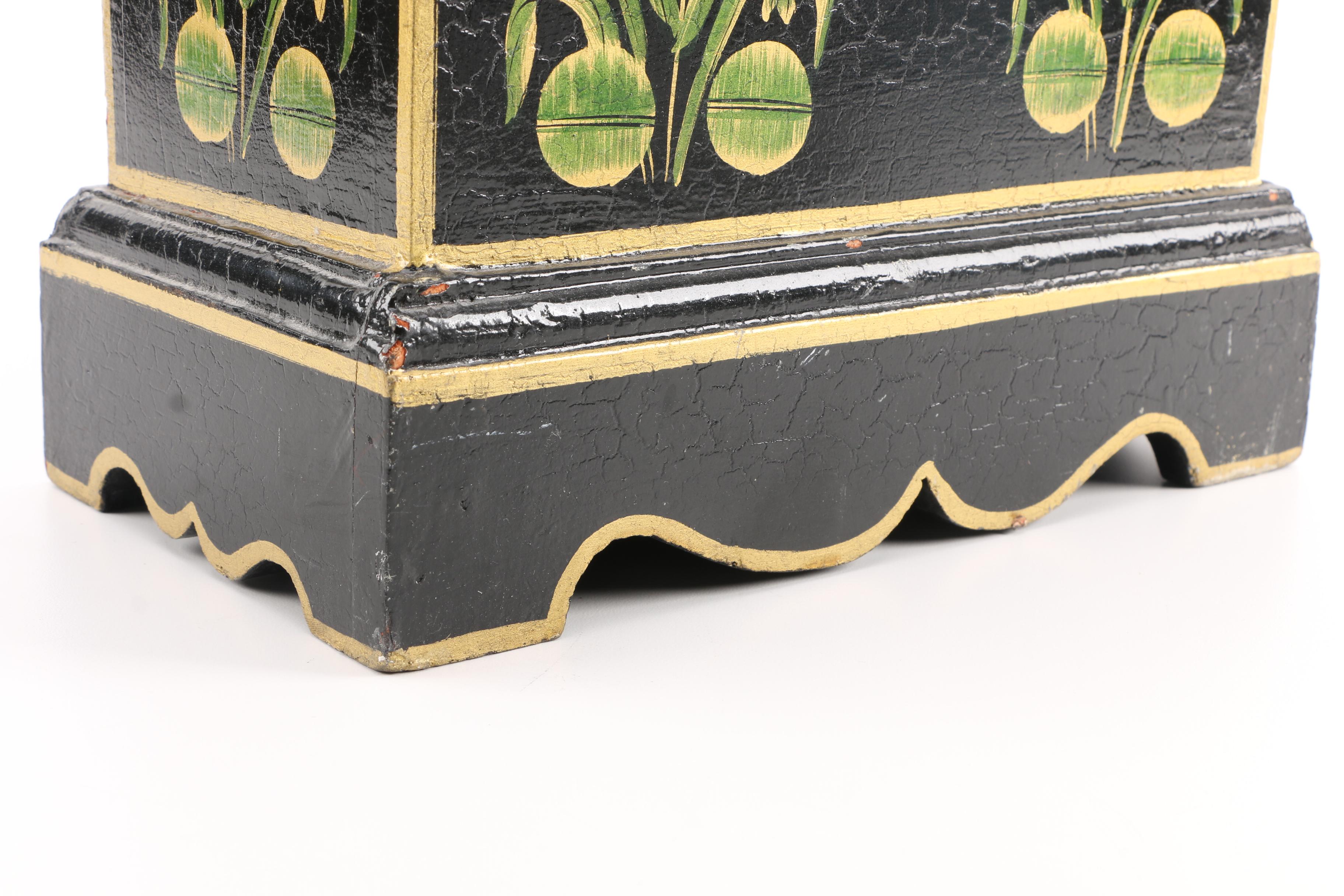 Painted Wooden Liquor Bottle Cabinet