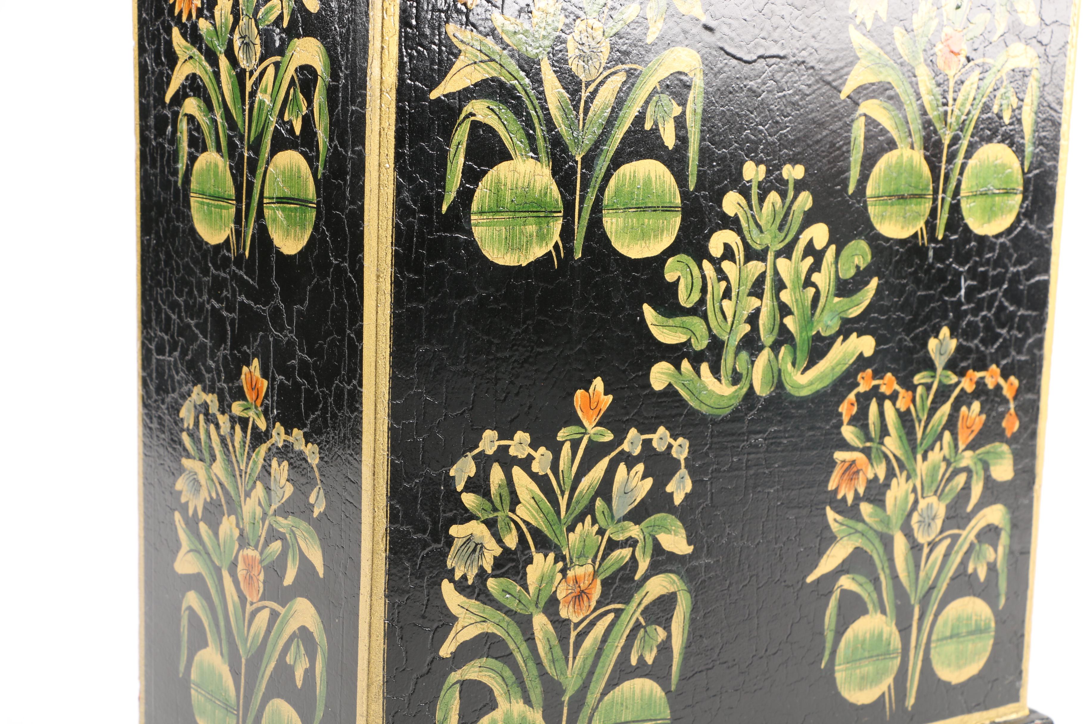 Painted Wooden Liquor Bottle Cabinet