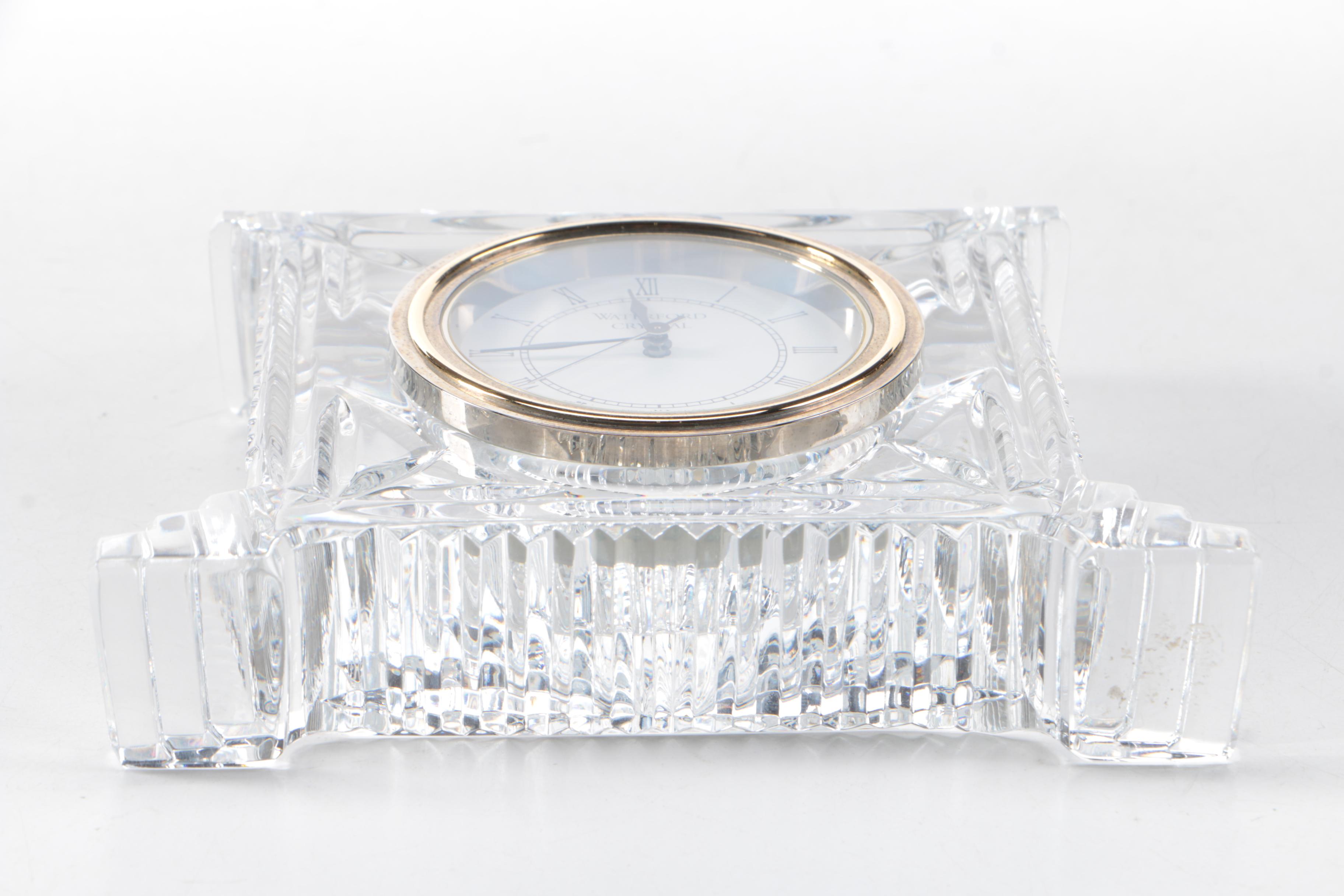Waterford "Atrium" Crystal Desk Clock