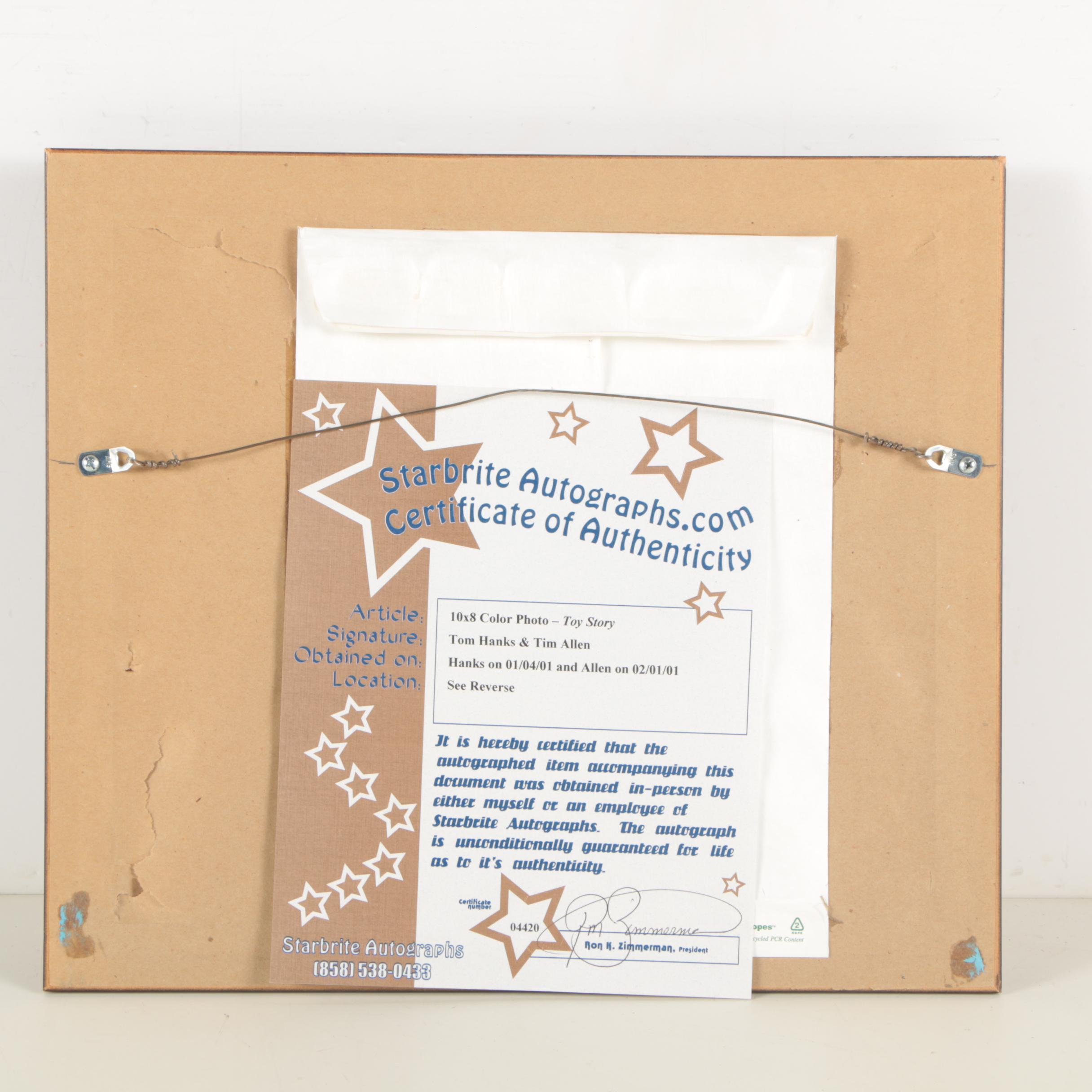 Tim Allen Autographed Digital Print of Buzz Lightyear and Woody from "Toy Story"