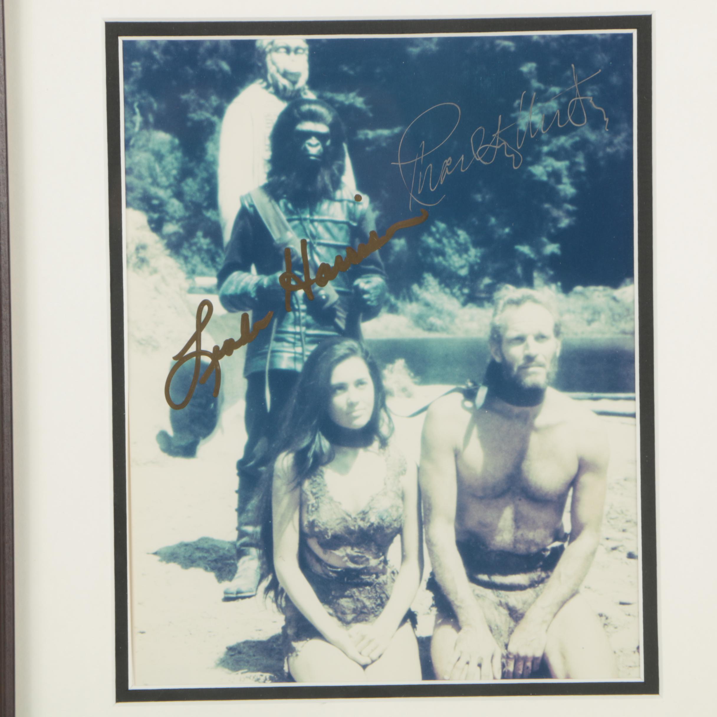 Charlton Heston and Linda Harrison Autographed Photo From "Planet of the Apes"