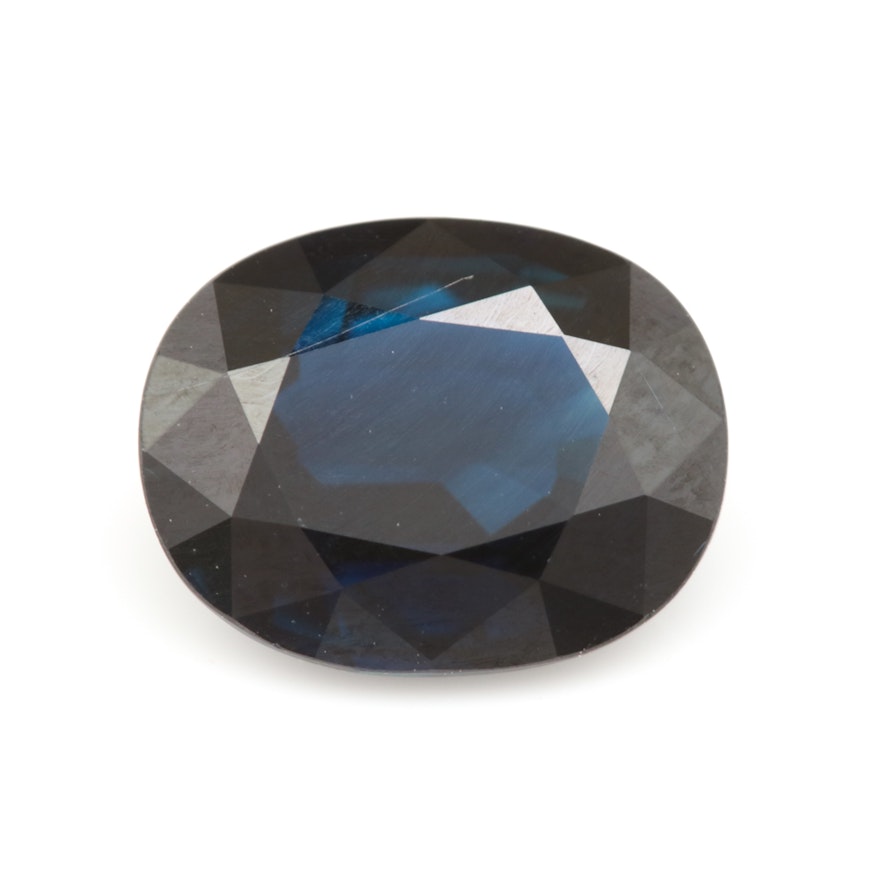 Loose 3.36 CT Blue Sapphire Gemstone