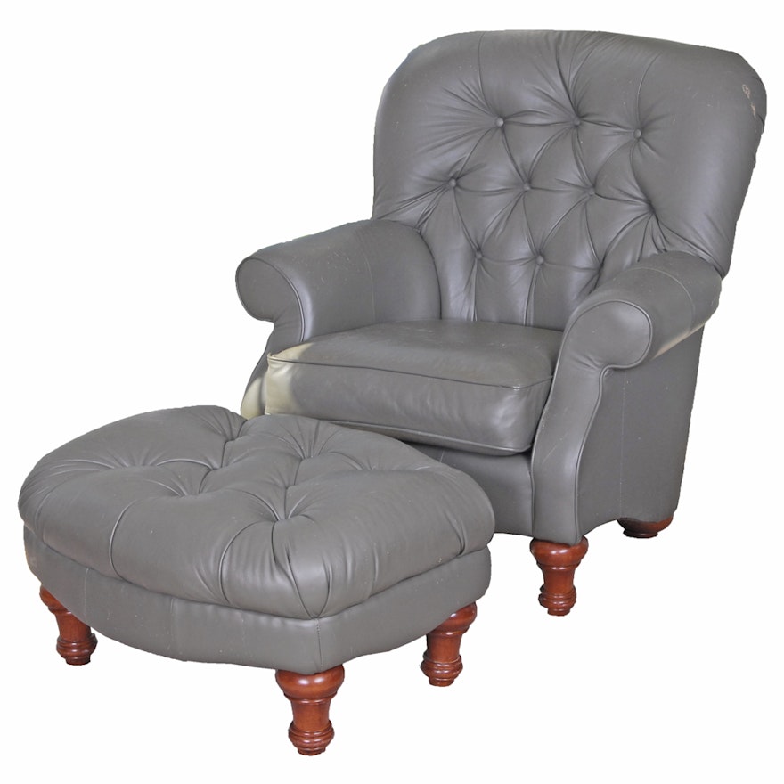 La-Z-Boy Tufted Armchair with Ottoman