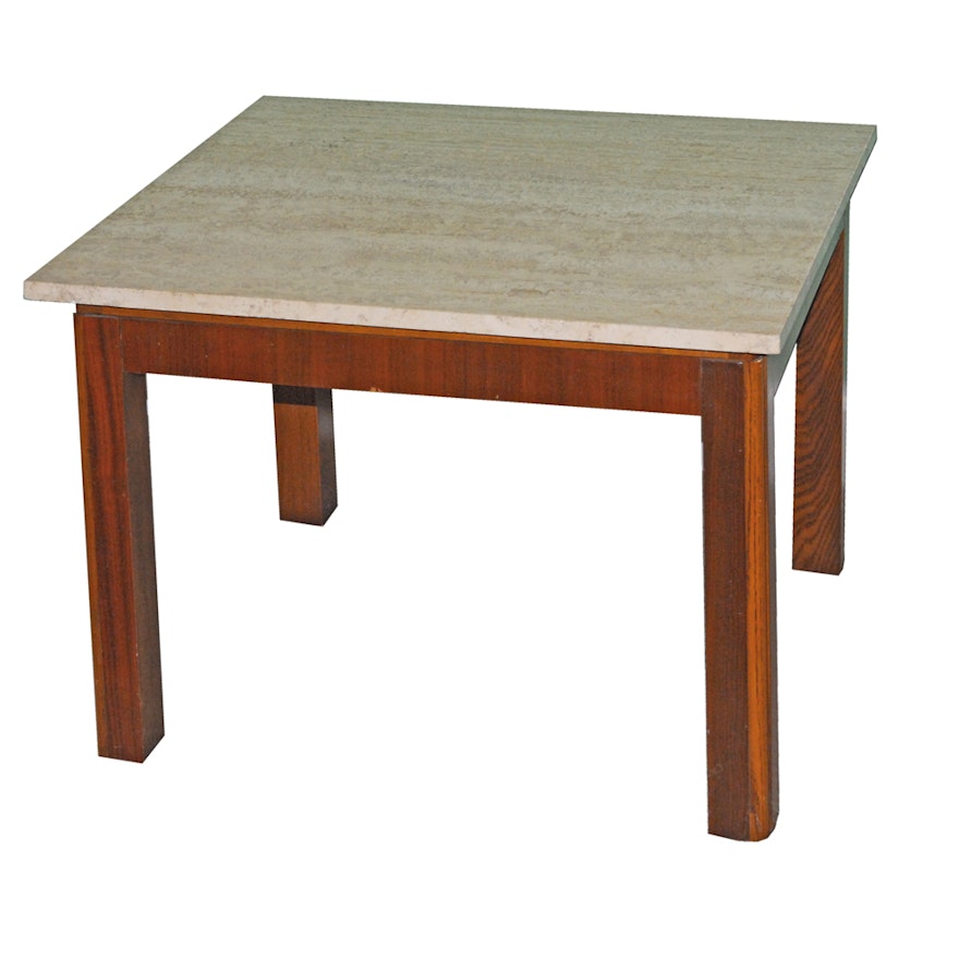 Lane Side Table with Custom Marble Top