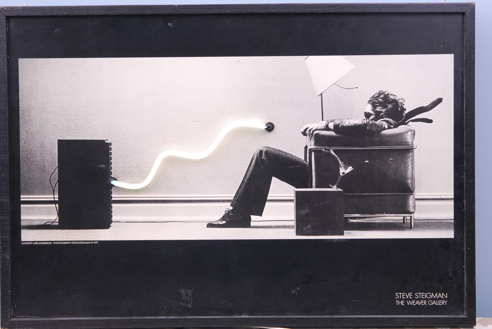 Steve Steigman "Blown Away" Illuminated Neon Light Poster