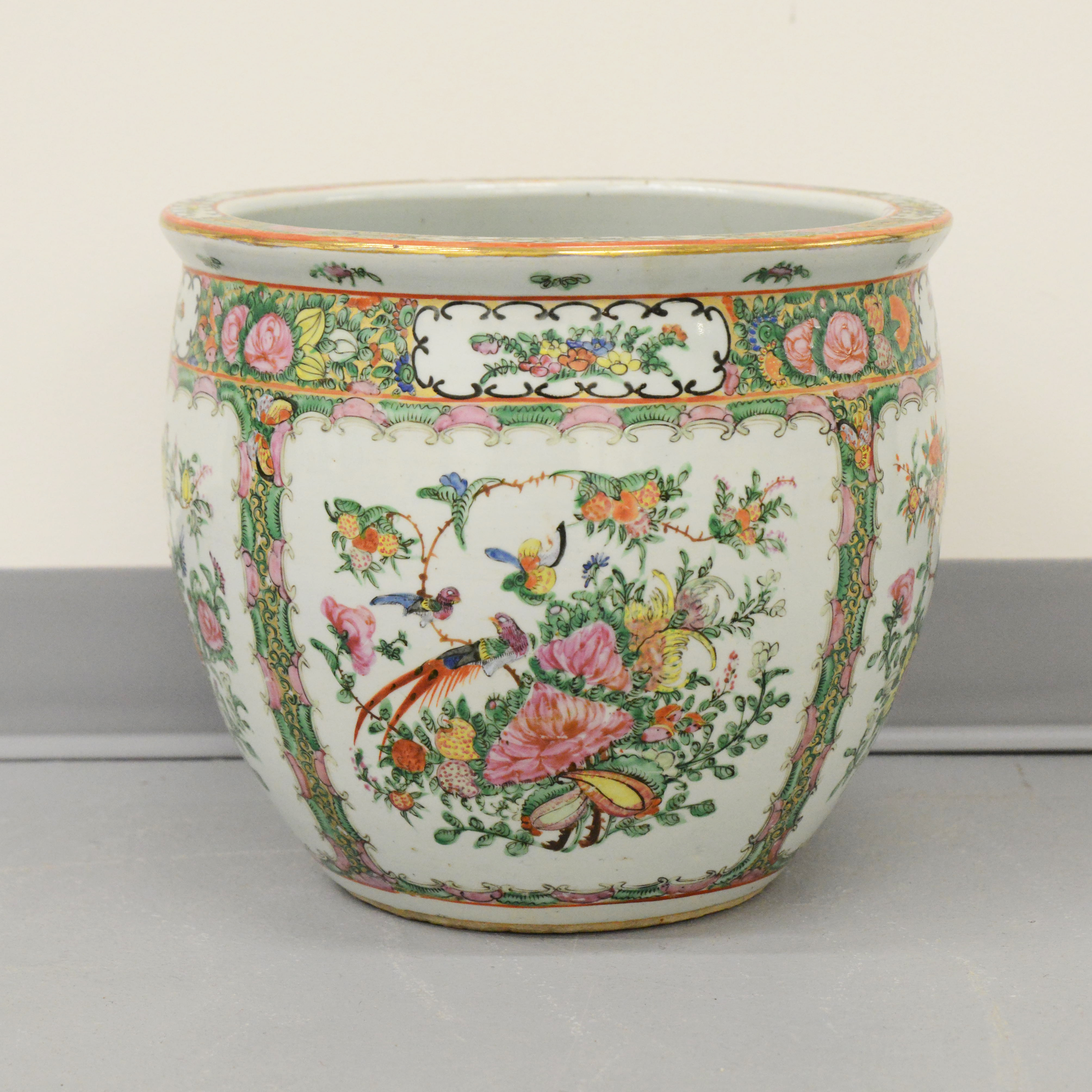 Ceramic Chinese Floral Themed Planter