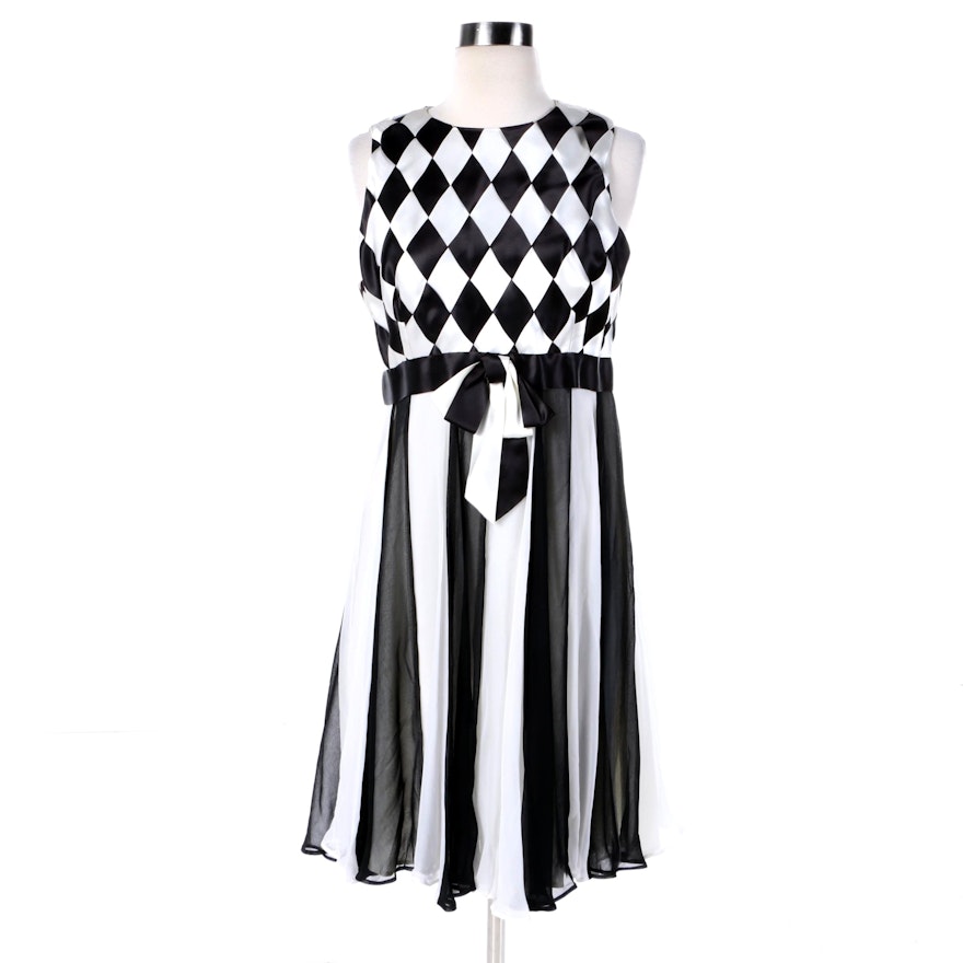 Vintage Romantica by Victor Costa Black& White Dress From Jordon Marsh